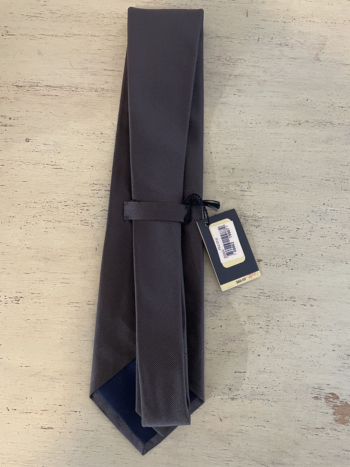 Polo Ralph Lauren Solid Print Woven Silk Tie Size ONE SIZE - 4 Thumbnail