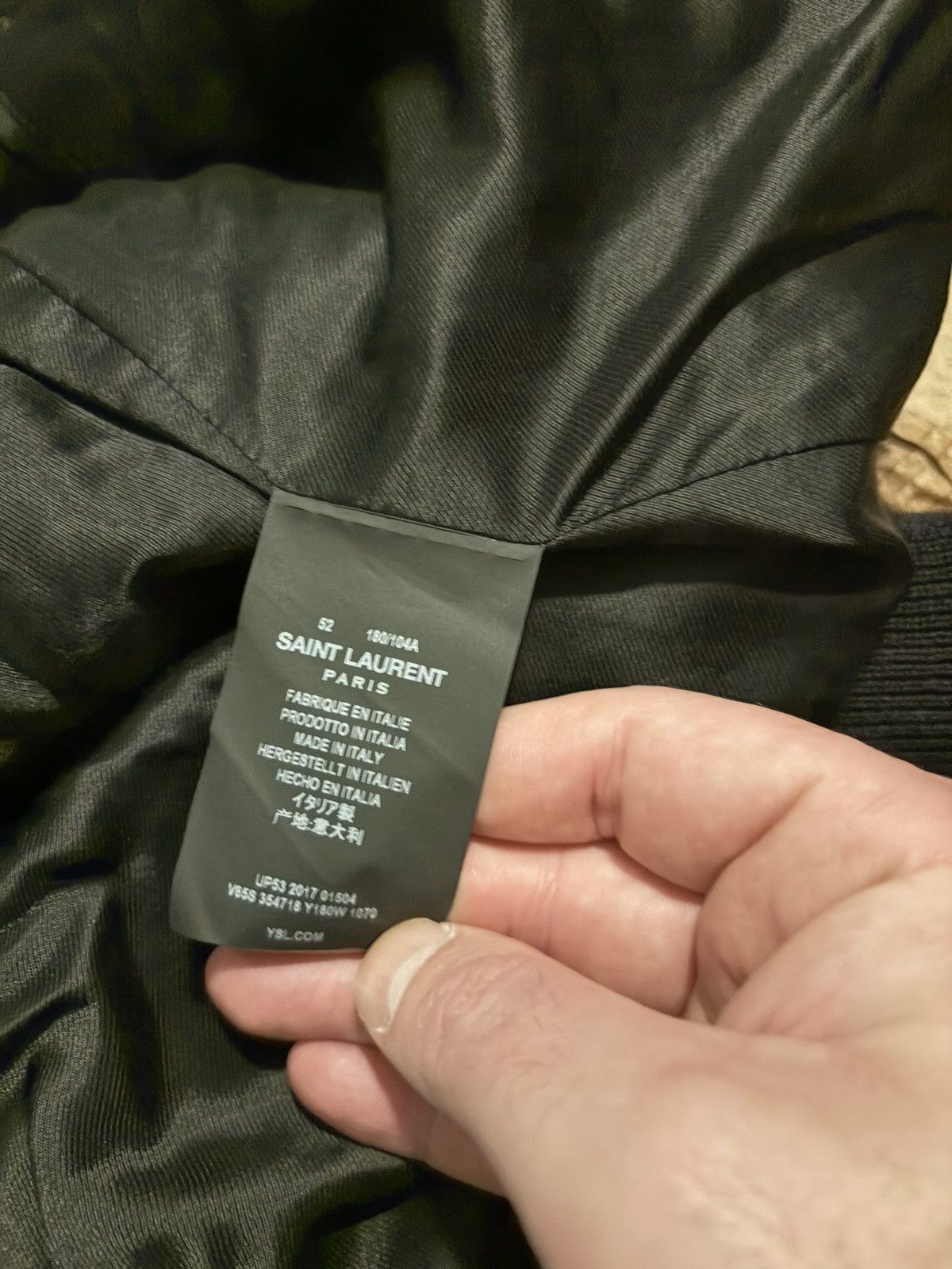Saint Laurent Paris SAINT LAURENT TEDDY JACKET BOMBER BLACK WHITE SZ 52 LARGE XL Size US L / EU 52-54 / 3 - 6 Thumbnail
