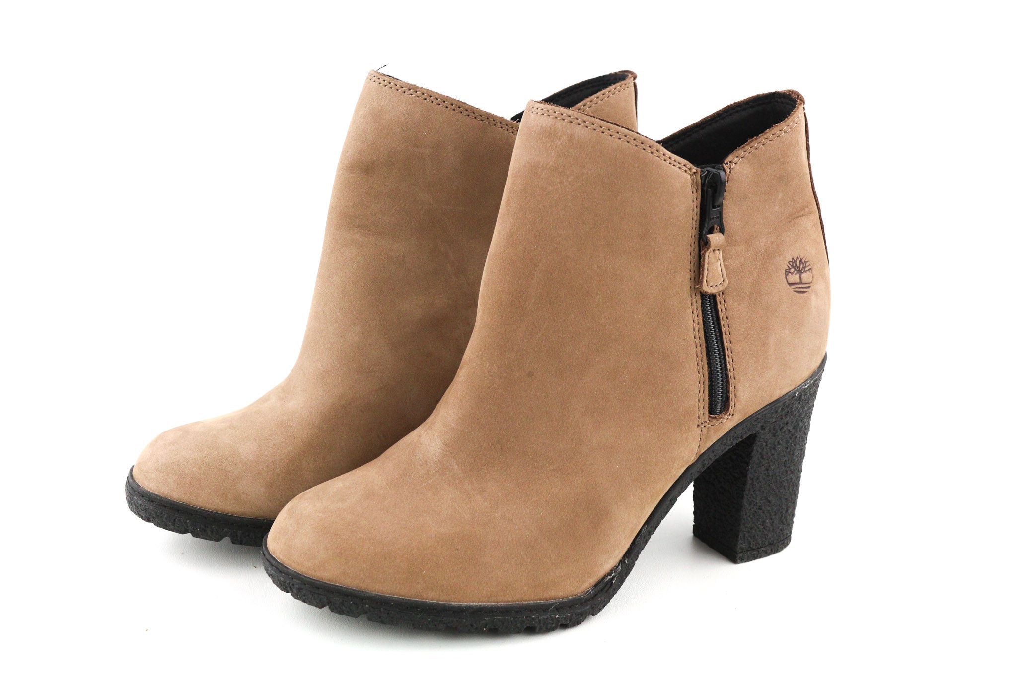 Timberland A2JJK-A6034 EU38/39 Brown Leather Ankle Heels 81141 Size US 8 / IT 38 - 2 Thumbnail