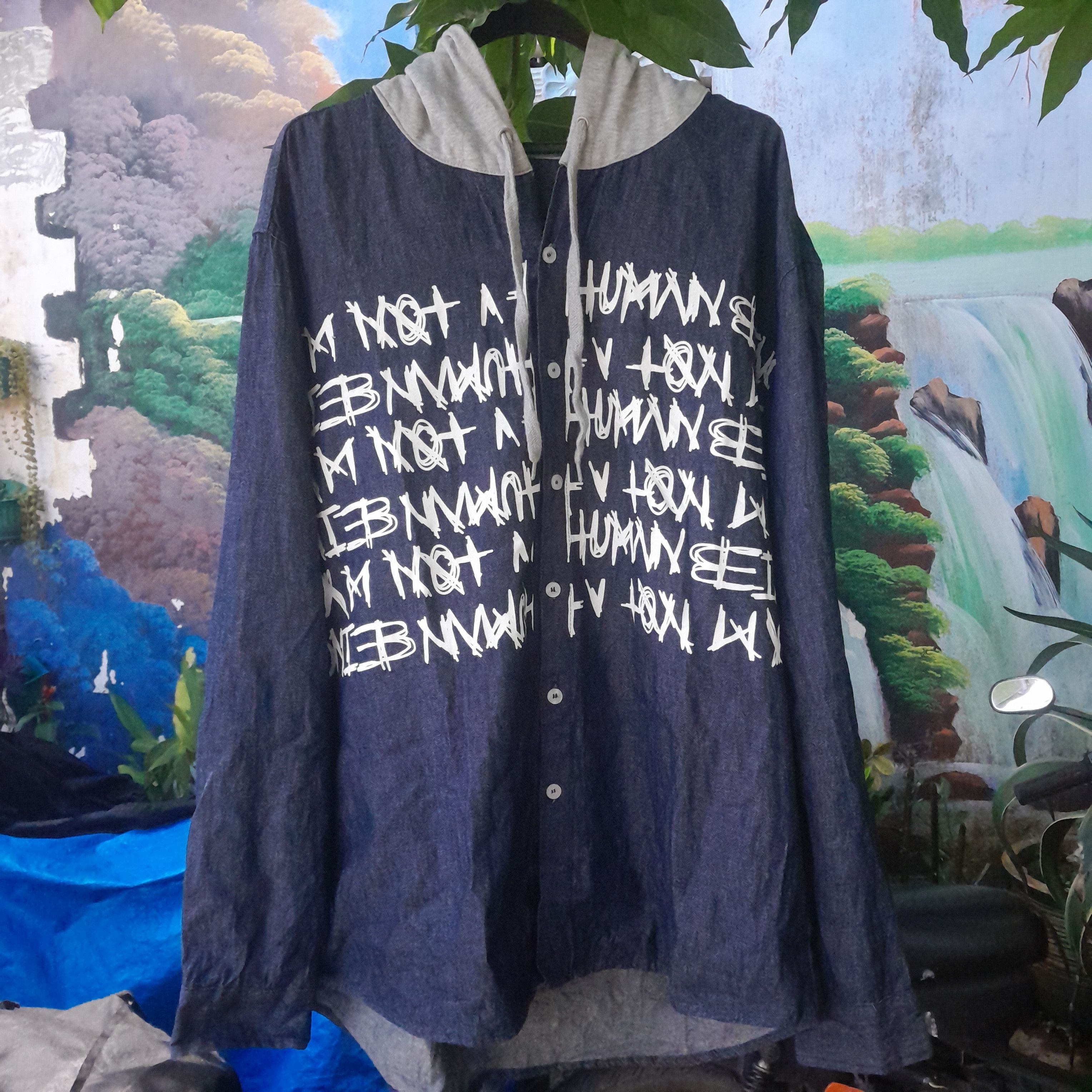 Designer × I Am Not A Human Being I am not human being hooded shirt Size US L / EU 52-54 / 3 - 1 Thumbnail