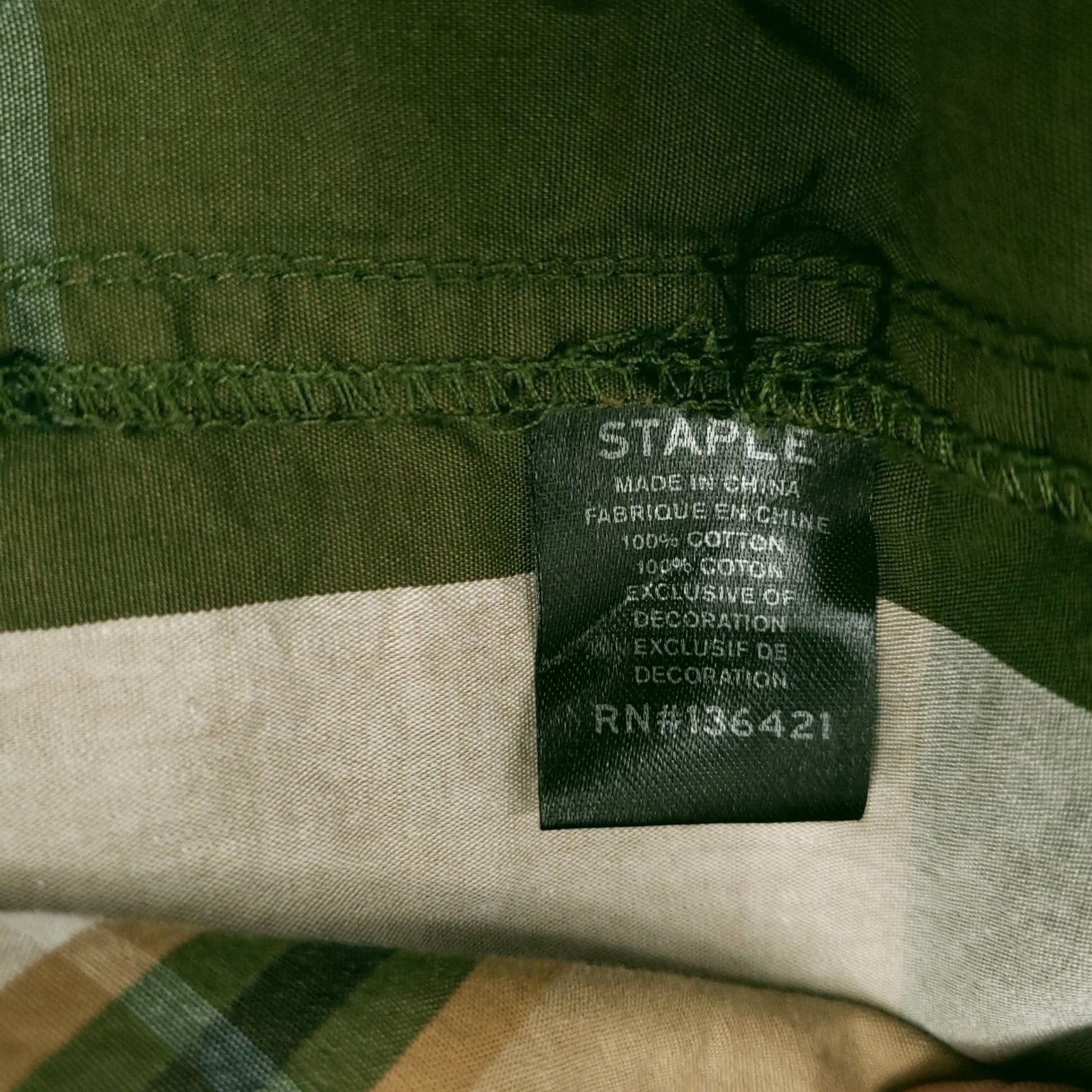 Vintage Staple Shirt Mens XL Button-Down Green Plaid Cotton Casual Workwear Long Sleeve Size US XL / EU 56 / 4 - 4 Thumbnail