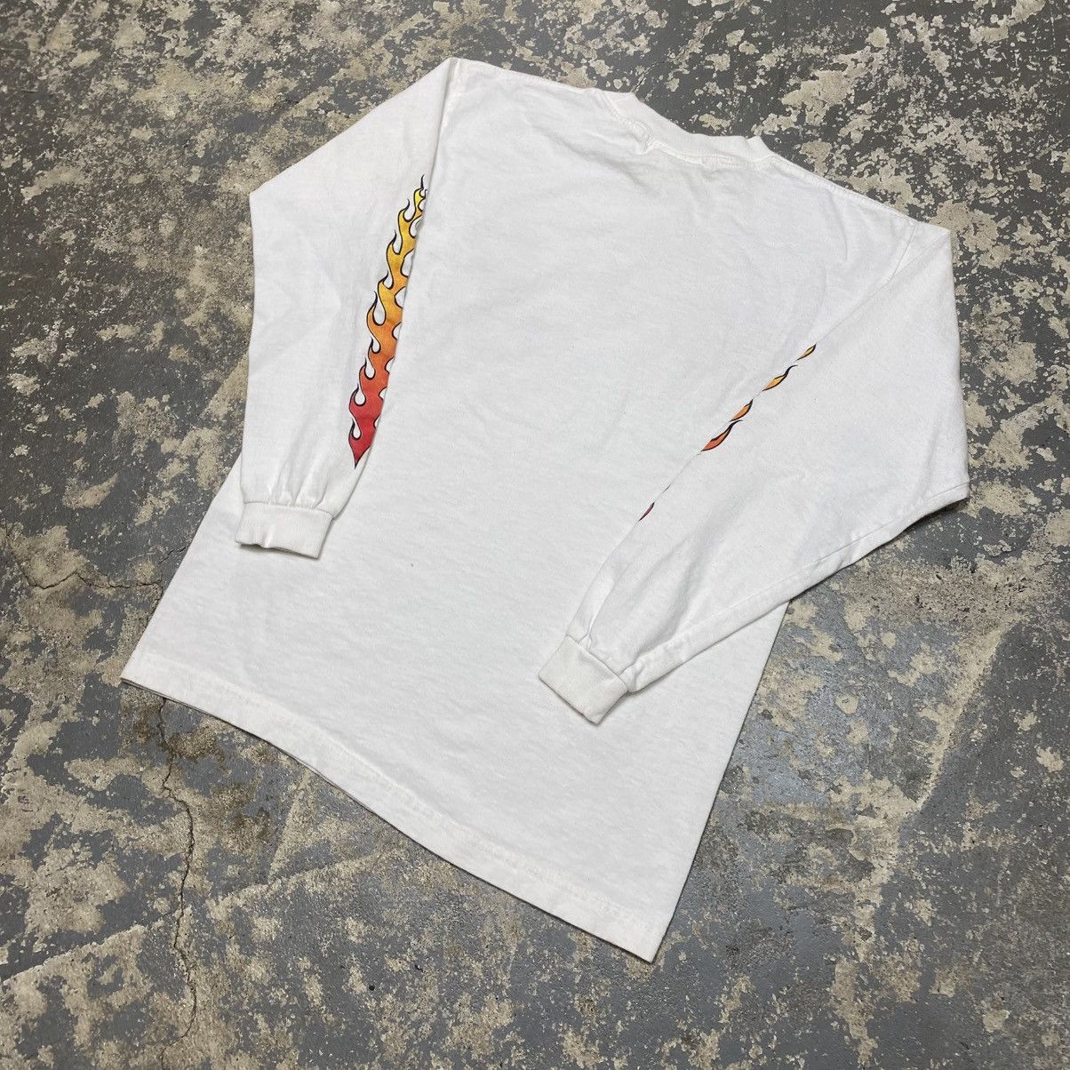 JNCO × Shorty's Skateboards × Vintage Vintage Skateboard Flameboy Flame Sleeve Long Sleeve Tshirt Size US S / EU 44-46 / 1 - 8 Thumbnail