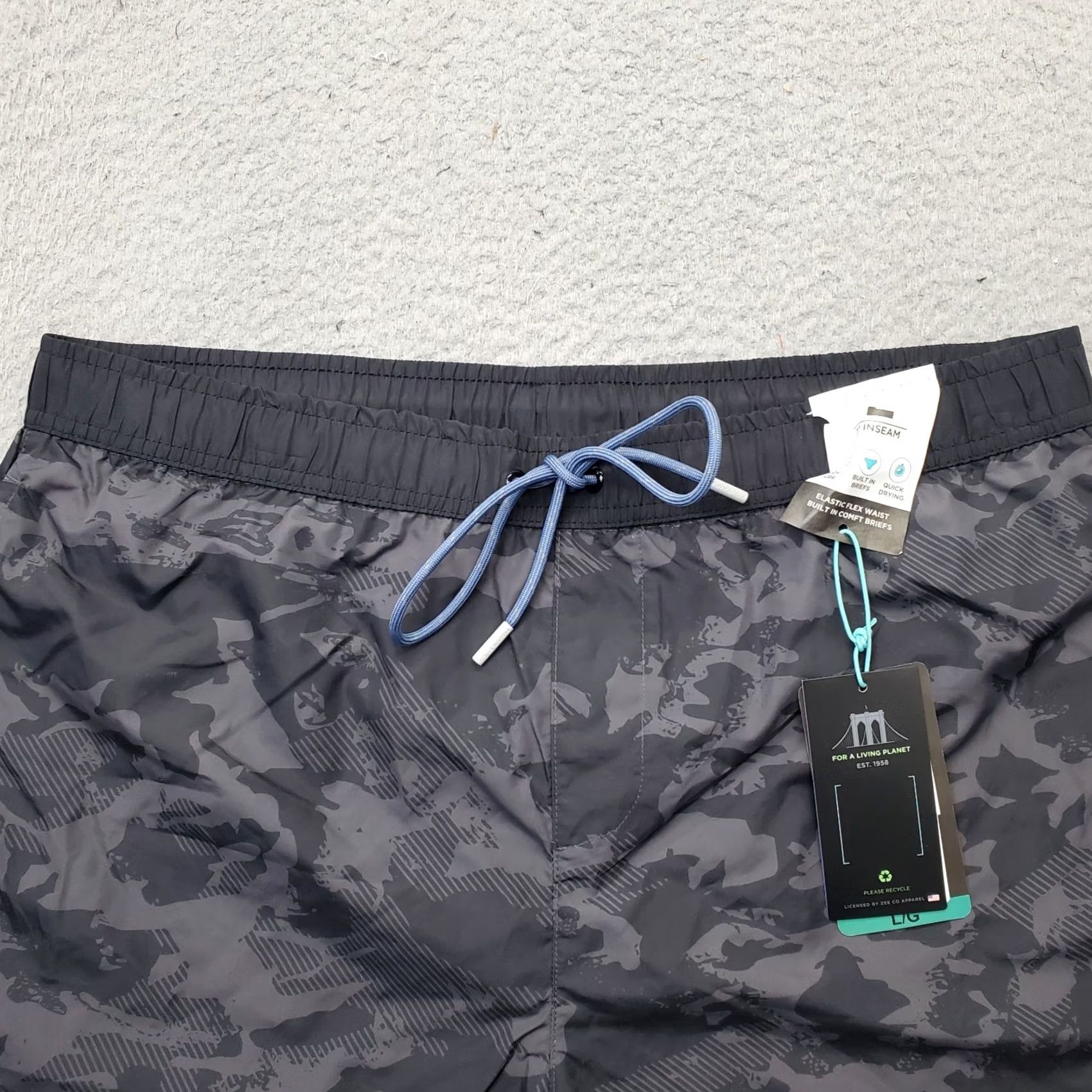 Vintage Hawke & Co Swim Shorts Mens L Multi Camouflage Drawstring Brief Lining UPF 30+ Size US 33 - 6 Thumbnail