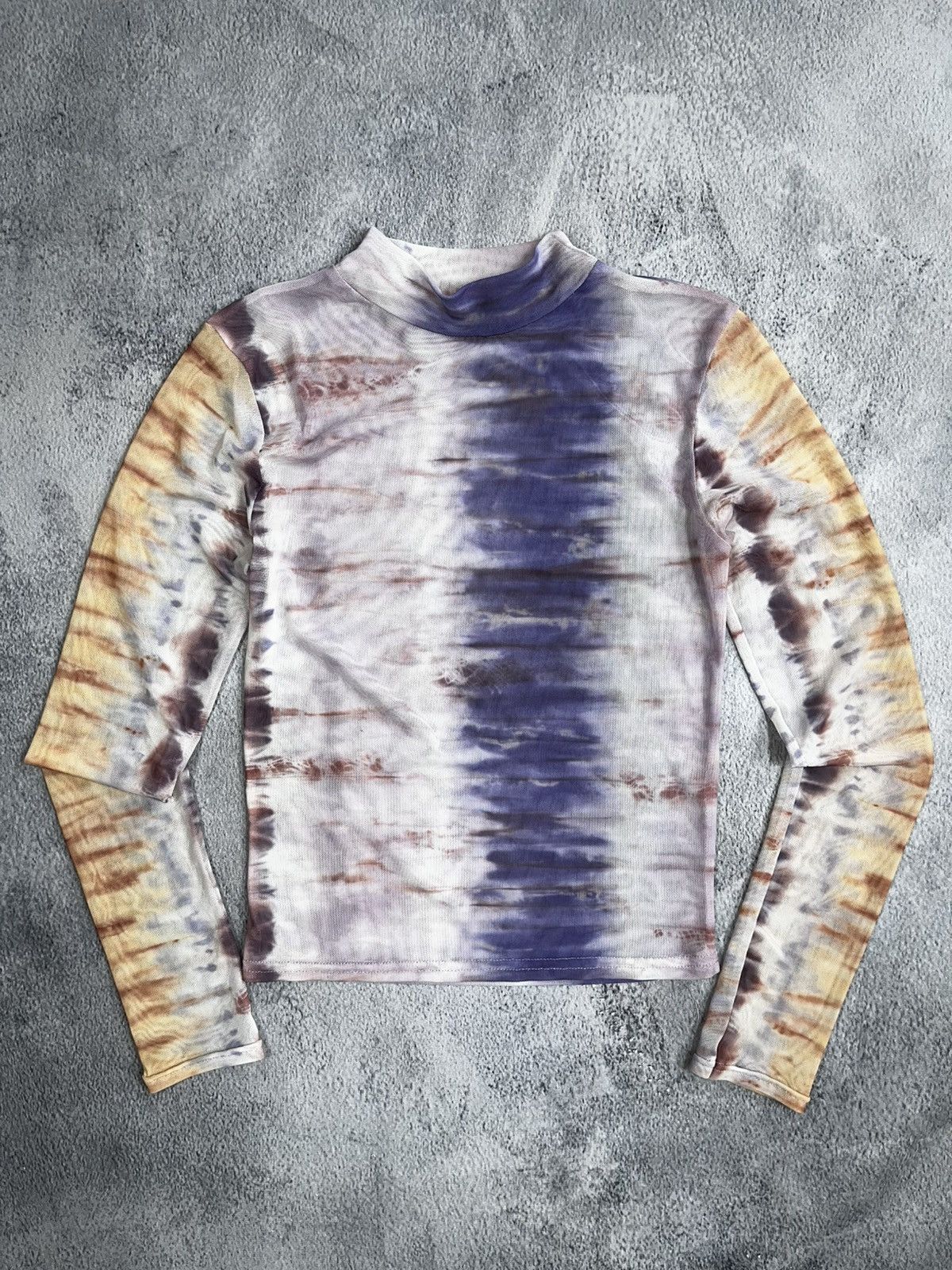 Vintage Vintage Y2K mesh abstract all over long sleeve waves Size M / US 6-8 / IT 42-44 - 2 Thumbnail