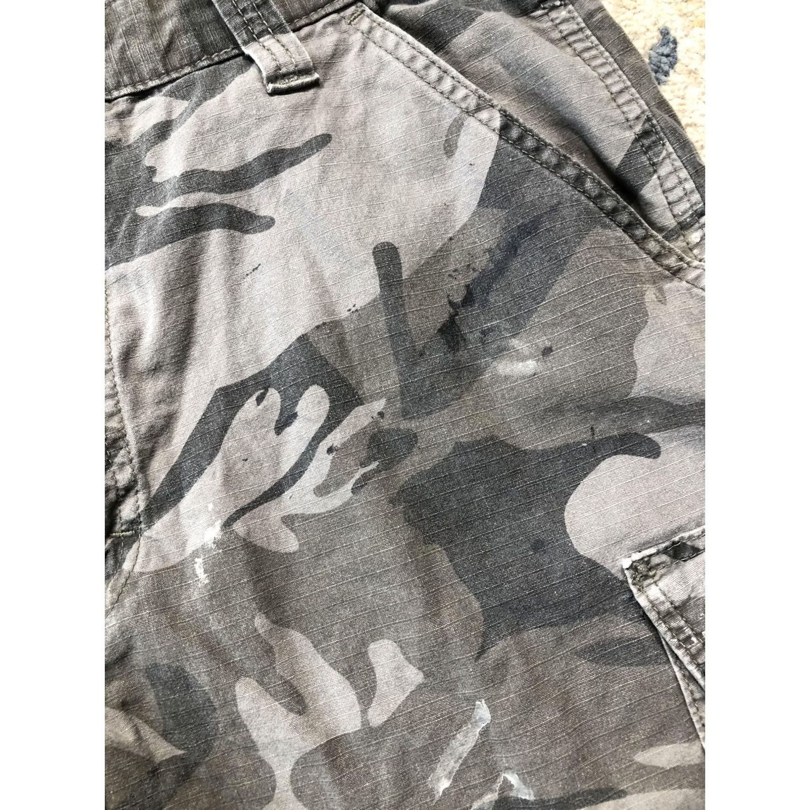 Wrangler Wrangler Cargo Shorts Mens 34 Gray Camouflage Cotton Canvas Relaxed Fit Outdoor Size US 34 / EU 50 - 4 Thumbnail