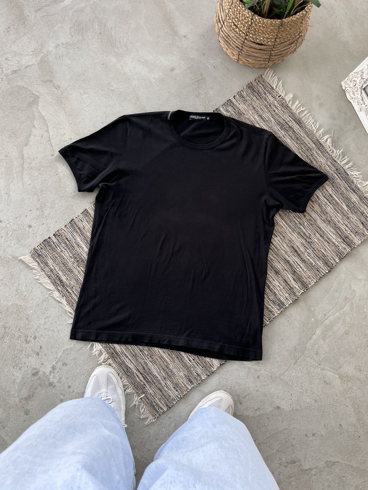 Dolce & Gabbana Vintage Dolce Gabbana Black Tshirt Luxury Basic Tee Minimal Size US L / EU 52-54 / 3 - 1 Thumbnail