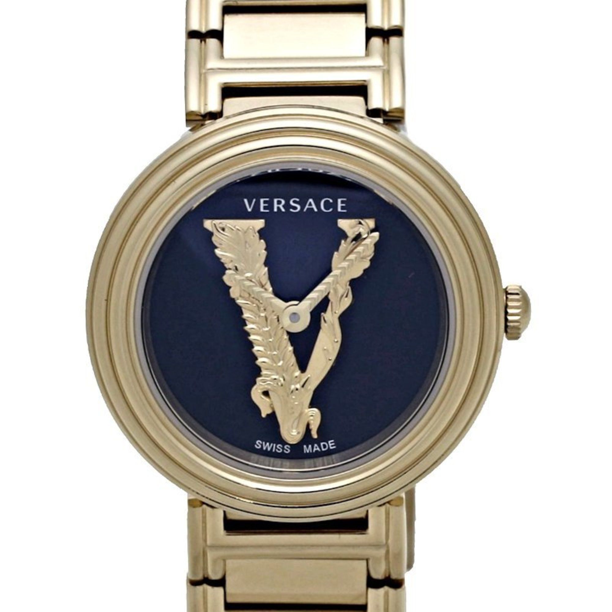 image of Versace Virtus Duo Vet300121 Stainless Steel Women's Watch 130134 in Black