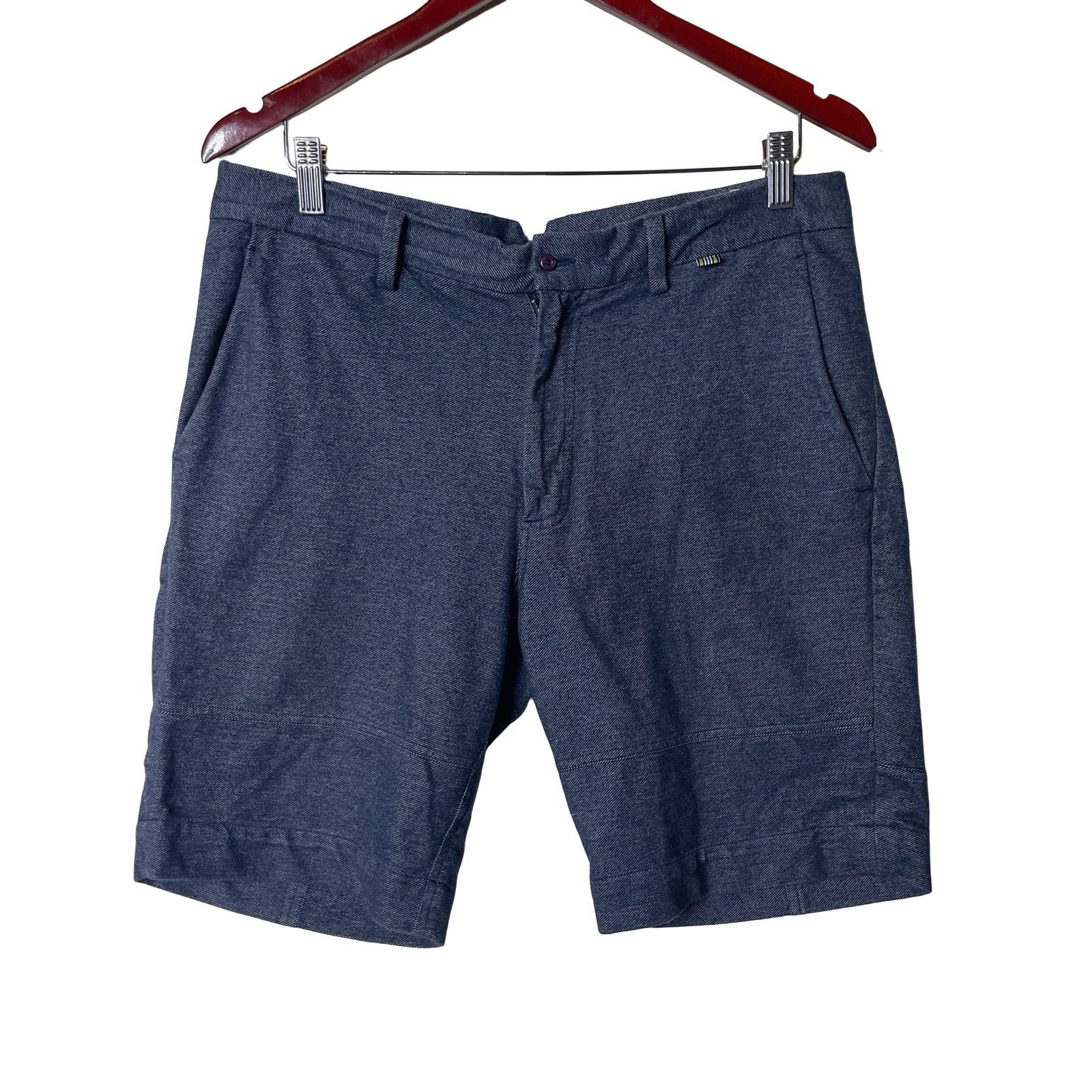 Kardo Kardo men blue Bermuda 9” inseam cotton shorts sz M Size US 32 / EU 48 - 1 Thumbnail