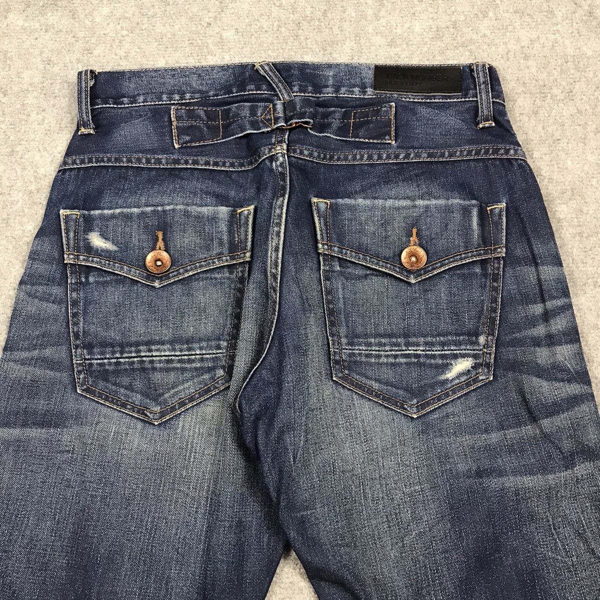 If Six Was Nine × Le Grande Bleu (L.G.B.) DISTRESSED DENIM BACK NUMBER JAPAN BLUE JEANS PANTS Size US 30 / EU 46 - 13 Thumbnail