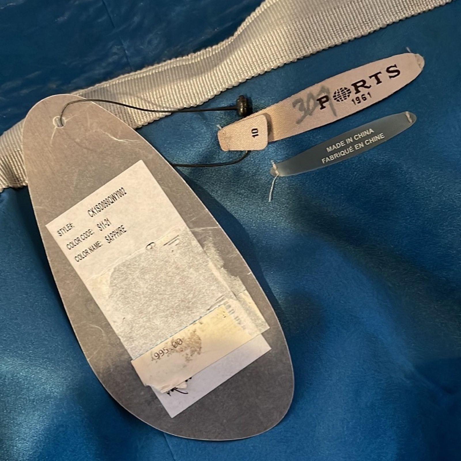 Ports 1961 Ports 1961 Runway One Shoulder Blue Sapphire Dress Size 10 Size L / US 10 / IT 46 - 8 Thumbnail