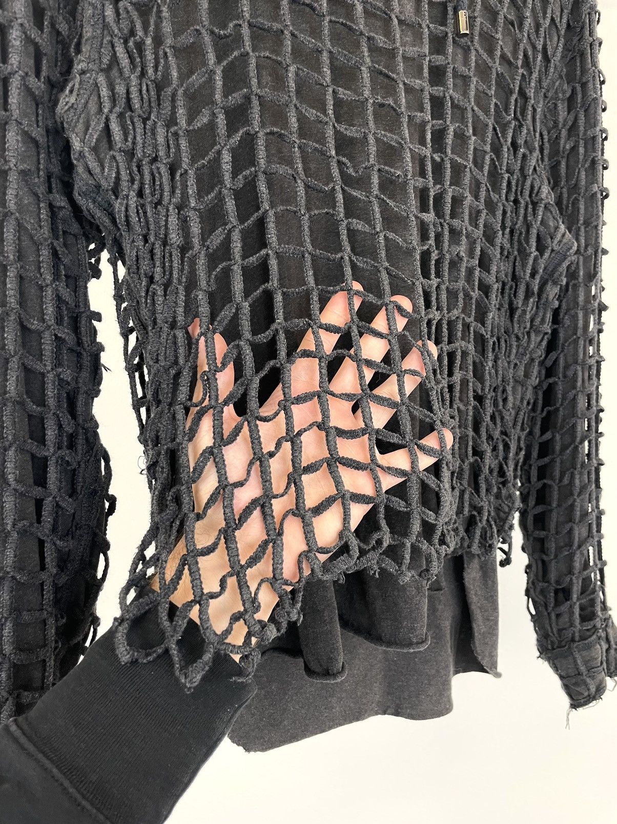 Dolce & Gabbana AW2012 Dolce & Gabbana laser cut net double layer hoodie Size US L / EU 52-54 / 3 - 6 Thumbnail