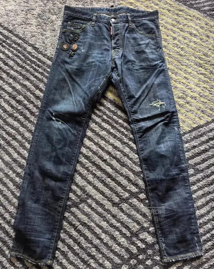 Sz 50 Dsquared 2 Runway Patches Denim.