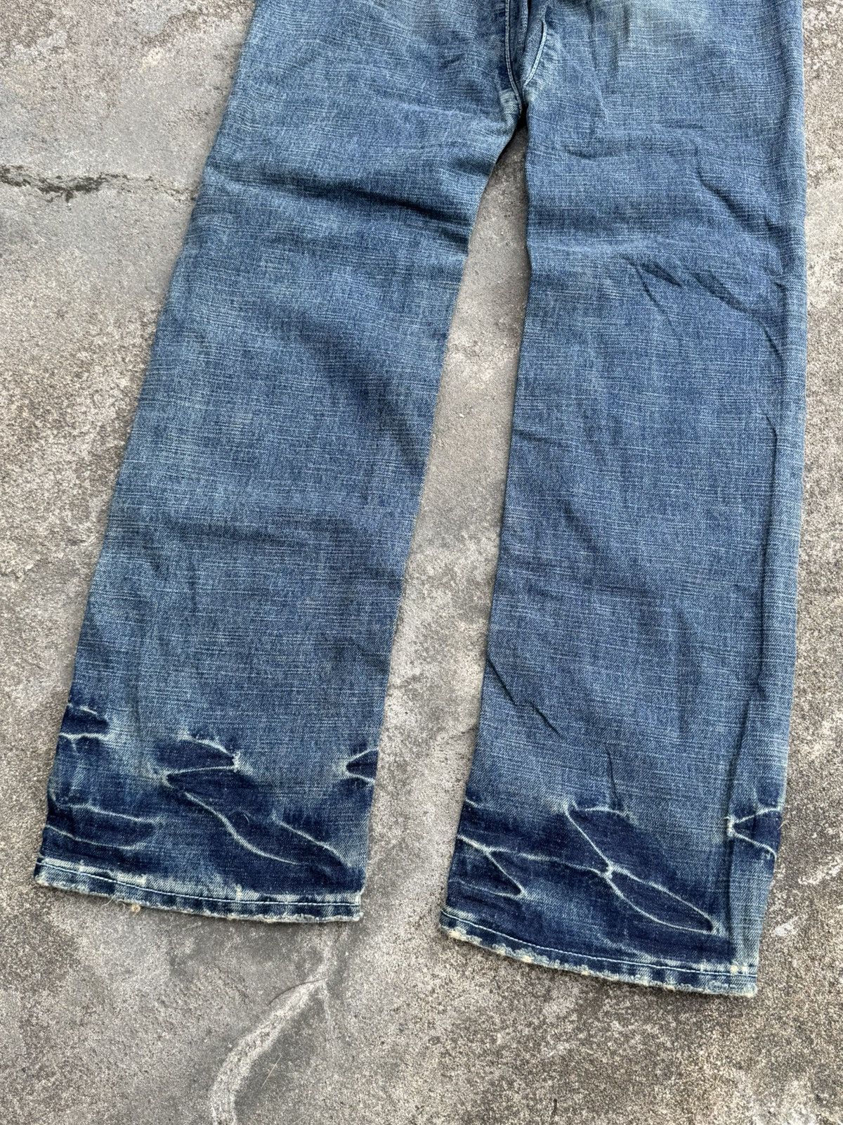 Tornado Mart Mudwash Lee Denim Distressed Flare Japanese Size US 29 - 7 Thumbnail