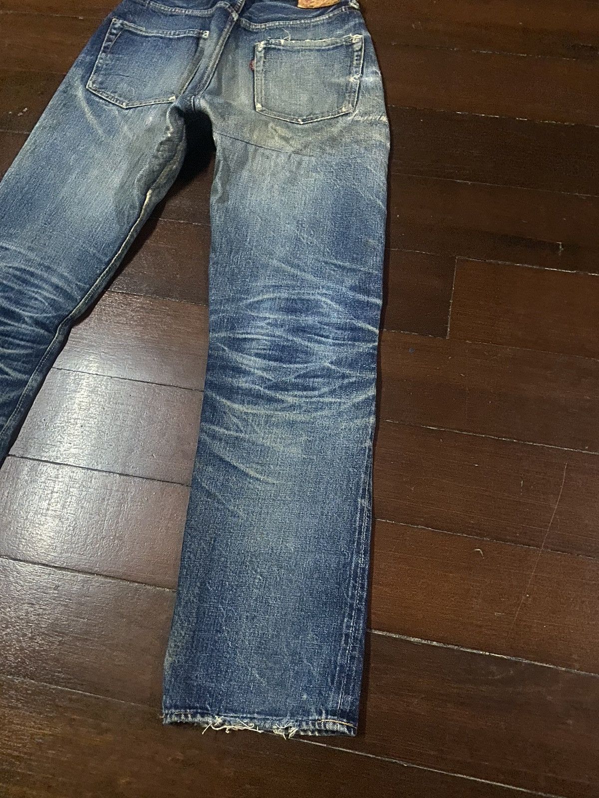 Denime FIRE 🔥 VINTAGE DENIME JAPAN DISTRESSED REWORK FADED JEANS Size US 29 - 16 Thumbnail
