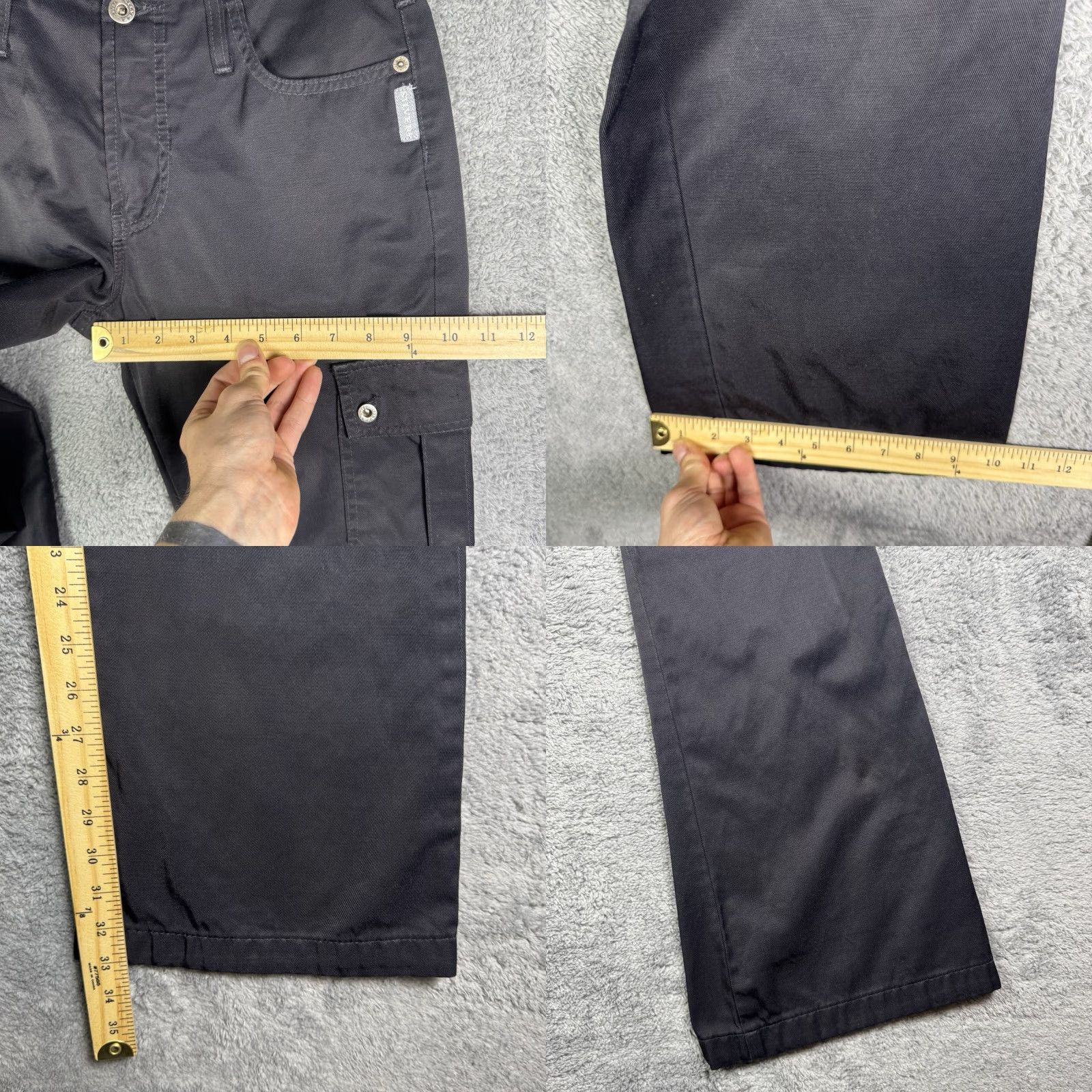 Silver Jeans Co. VINTAGE Silver Jeans Pants Womens 28x33 Cargo Bootcut 28 Black Cotton Canvas City Punk Retro Hippie Grunge Canada Mens Womens Boys Girls Size 28" / US 6 / IT 42 - 9 Thumbnail