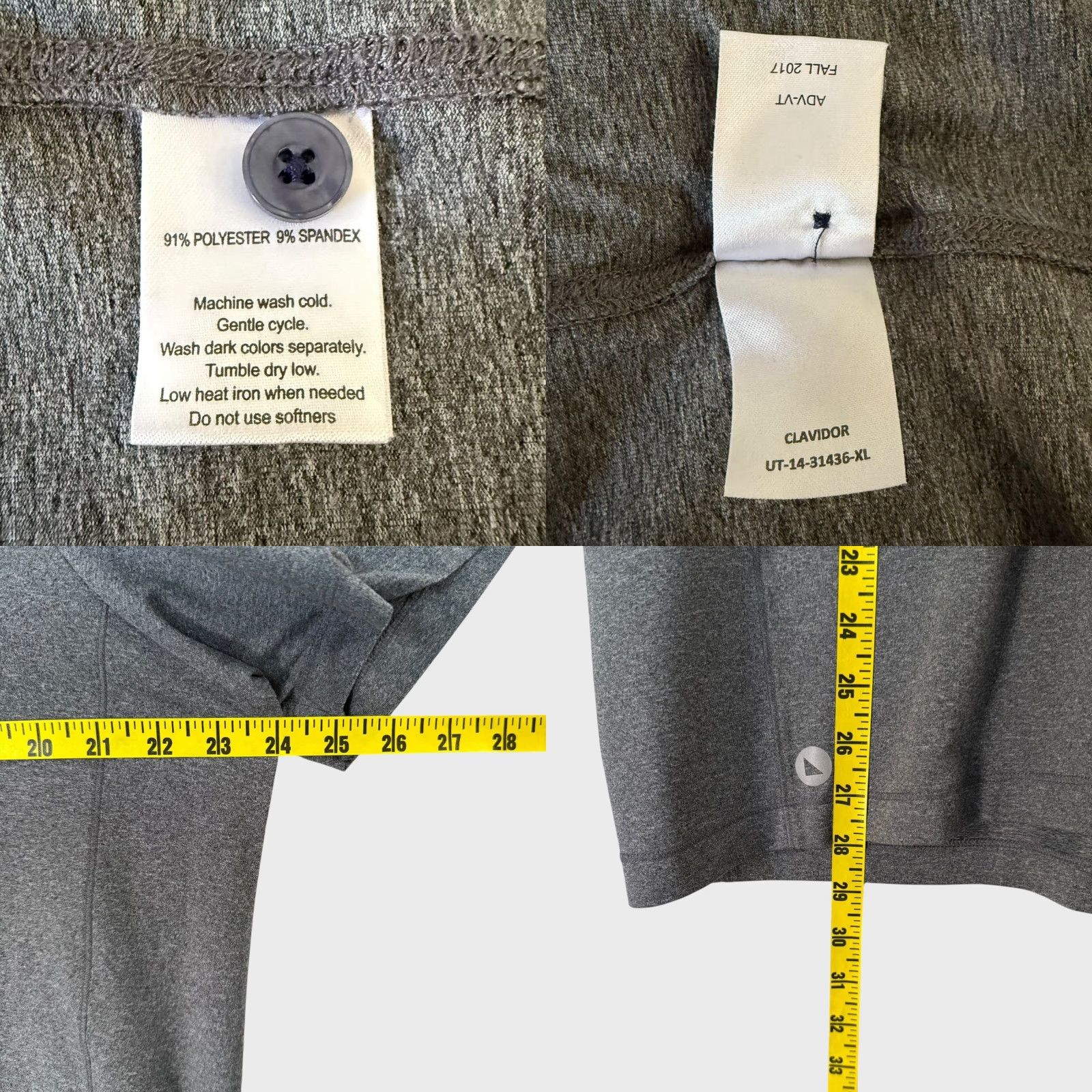 UNTUCKit UNTUCKit Performance Stretch Short-Sleeve Polo Shirt Gray Men's XL Golf Casual Shirt Size US XL / EU 56 / 4 - 8 Thumbnail