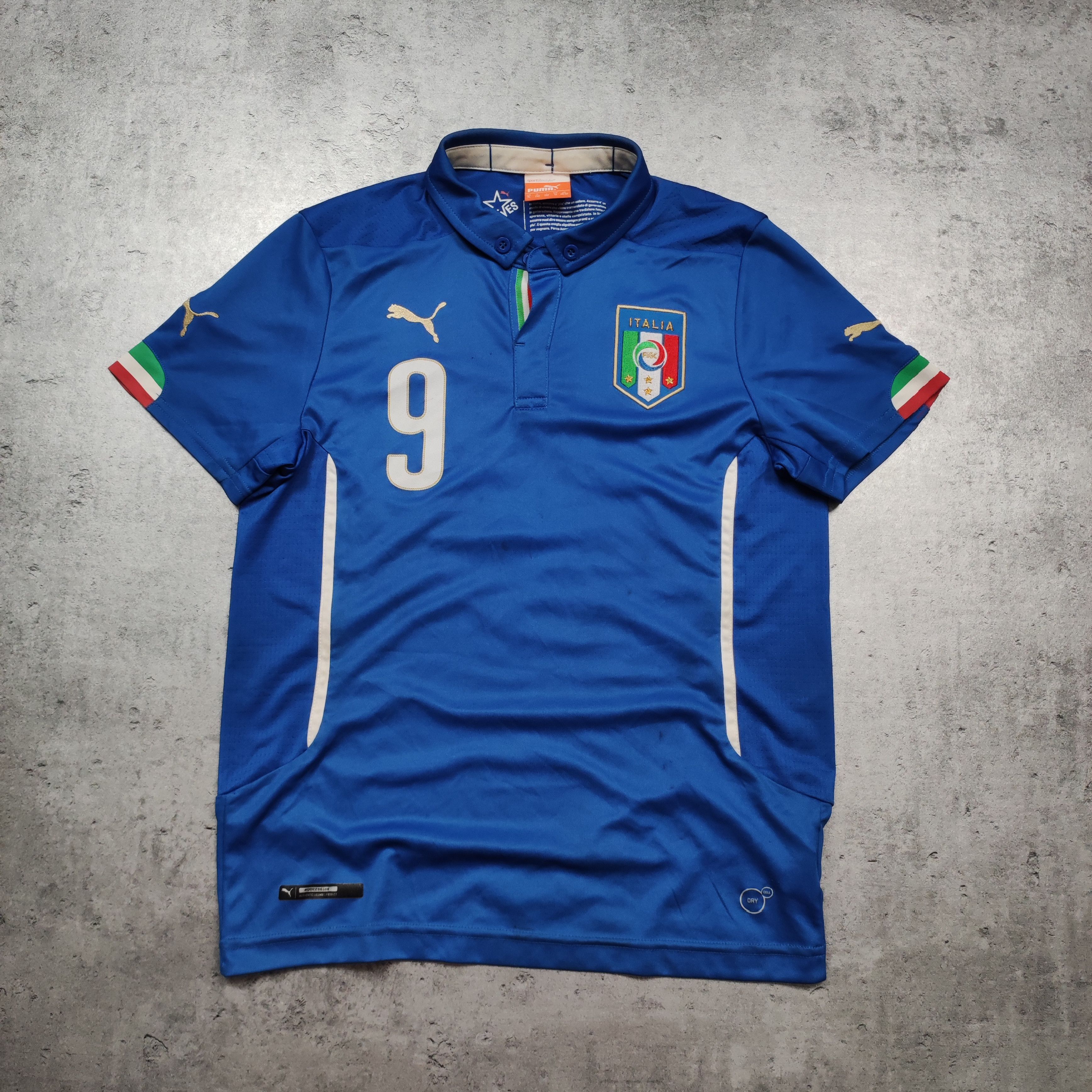 Puma Vintage 2014 World Cap Italy National #9 Balotelli Jersey Size US XXS / EU 40 - 2 Thumbnail