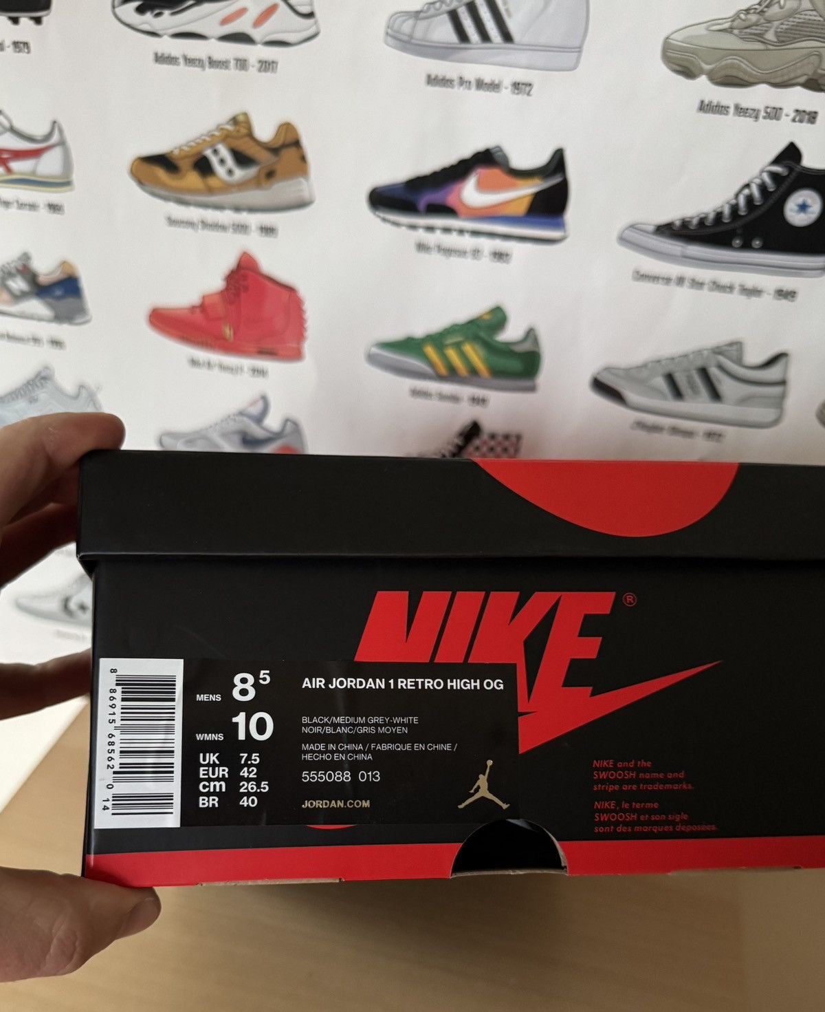 Jordan Brand Air Jordan 1 Retro Size US 8.5 / EU 41-42 - 11 Thumbnail