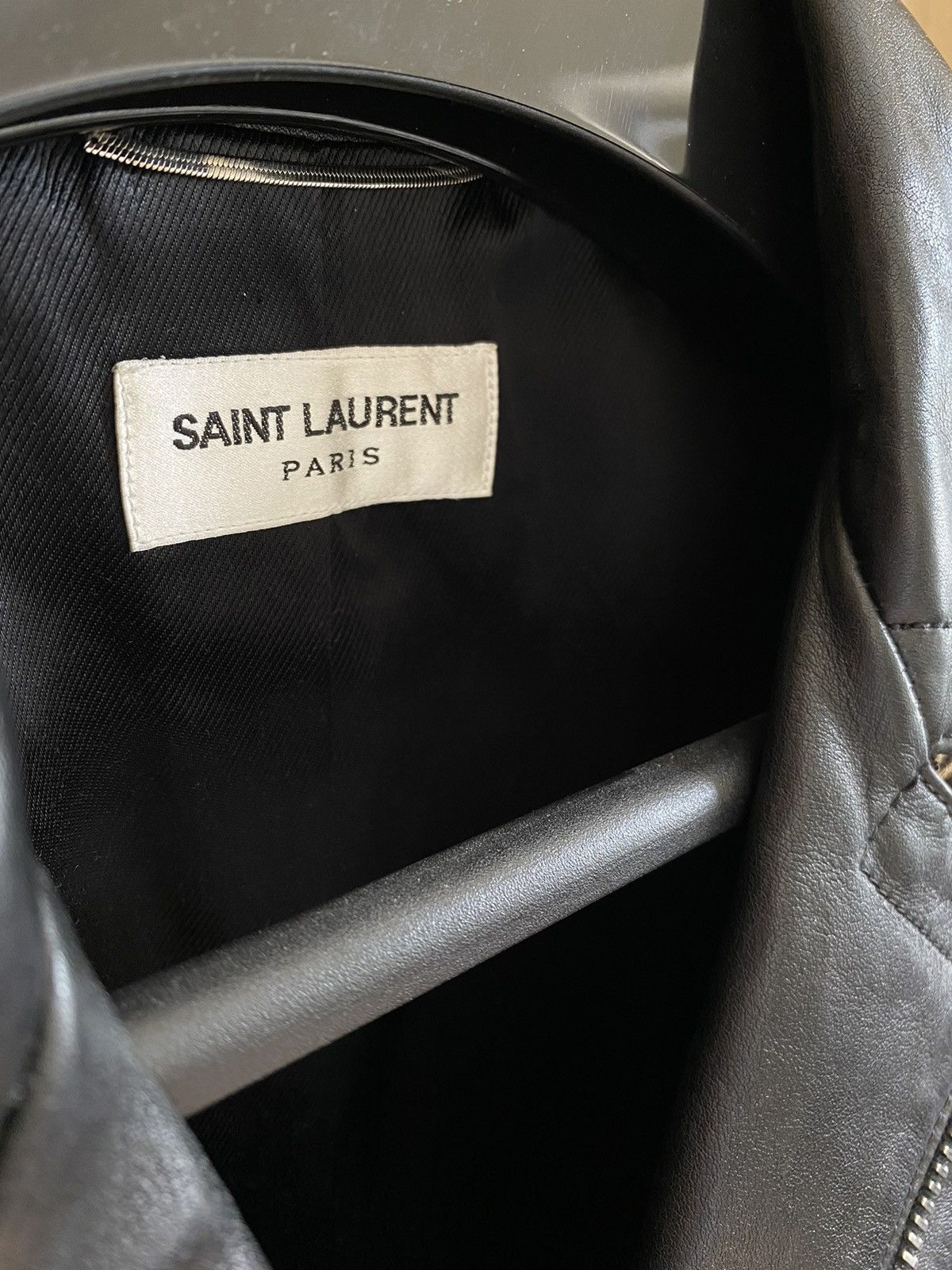 Hedi Slimane × Saint Laurent Paris FW14 Animal Print Biker Jacket Size US S / EU 44-46 / 1 - 3 Thumbnail