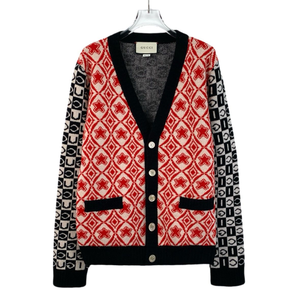Gucci Gucci Wool V-neck Cardigan Long Sleeve Knitted Coat K26WX Size S / US 4 / IT 40 - 1 Thumbnail