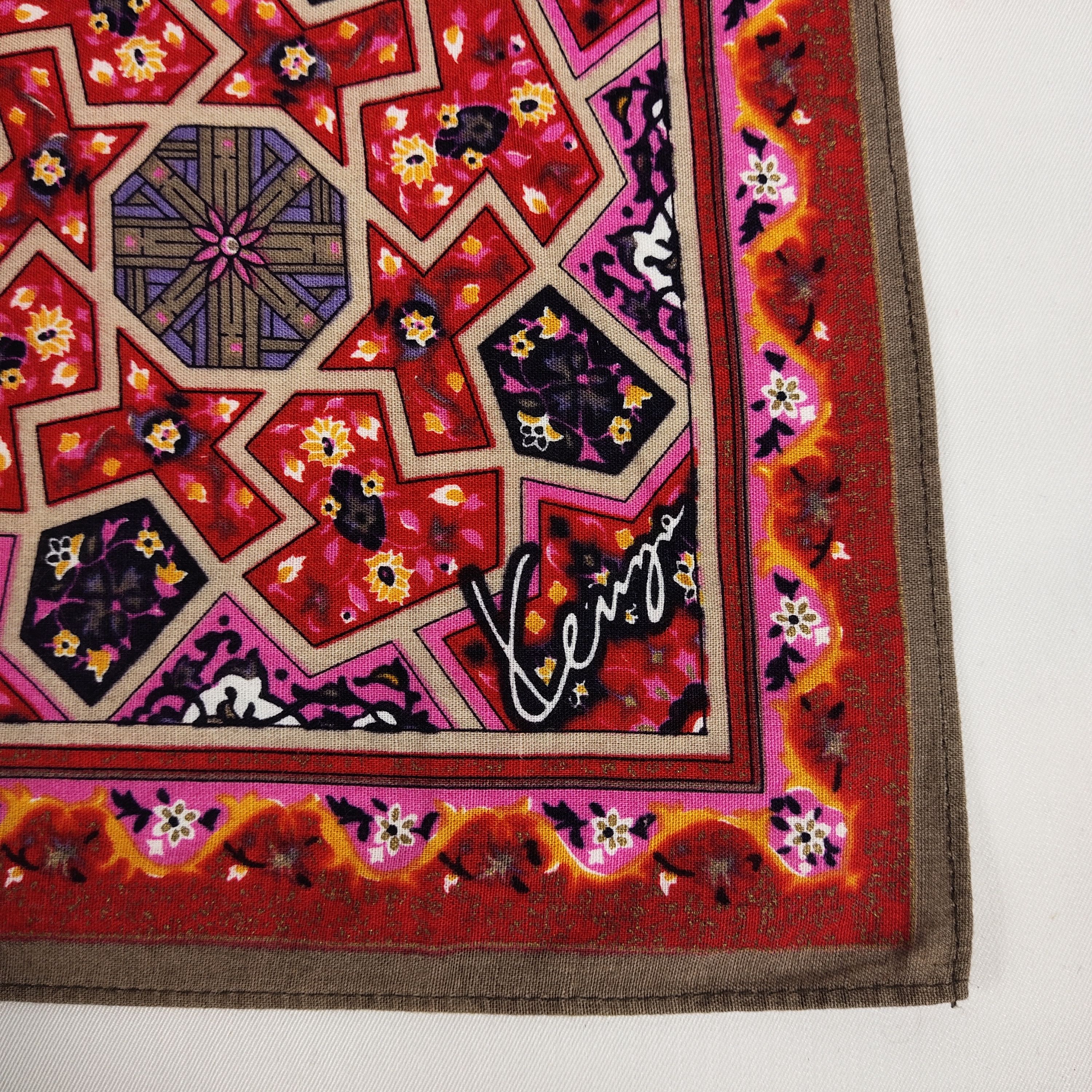 Kenzo × Vintage Kenzo Handkerchief / Neckerchief / Bandana FZ716 Size ONE SIZE - 5 Thumbnail