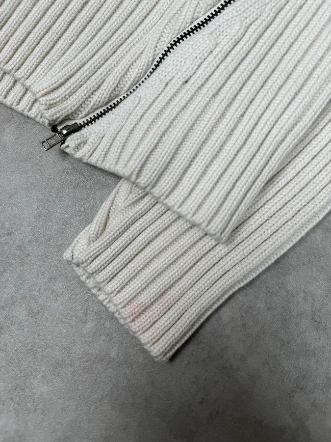 Daniele Alessandrini 2000S Daniele Alessandrini Multi-Zip Creamy White Wool Sweater Size US S / EU 44-46 / 1 - 5 Thumbnail