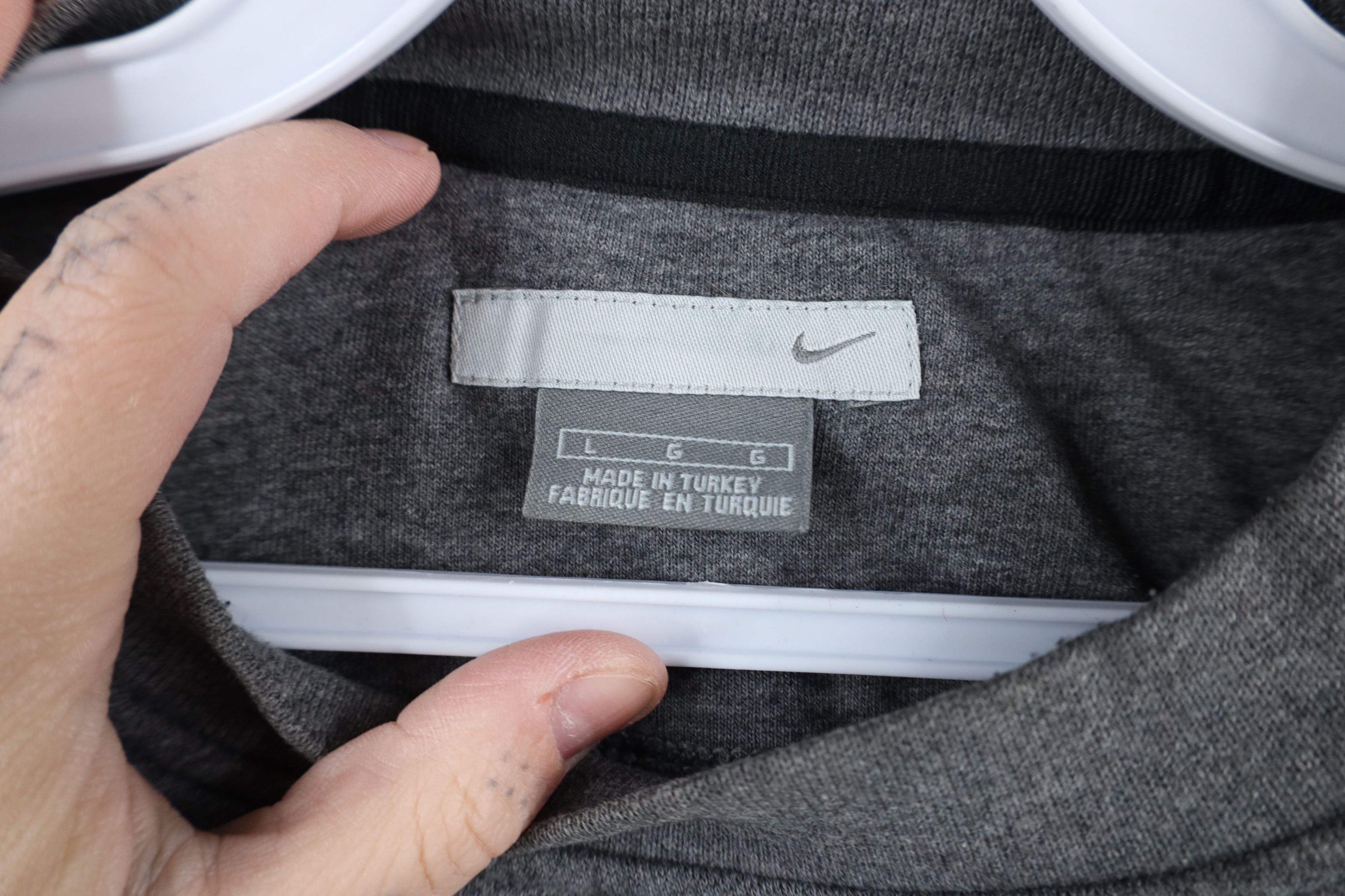 Nike × Vintage Vintage 90s Y2K Nike Scott Mini Swoosh Crewneck Sweatshirt Size US L / EU 52-54 / 3 - 6 Thumbnail