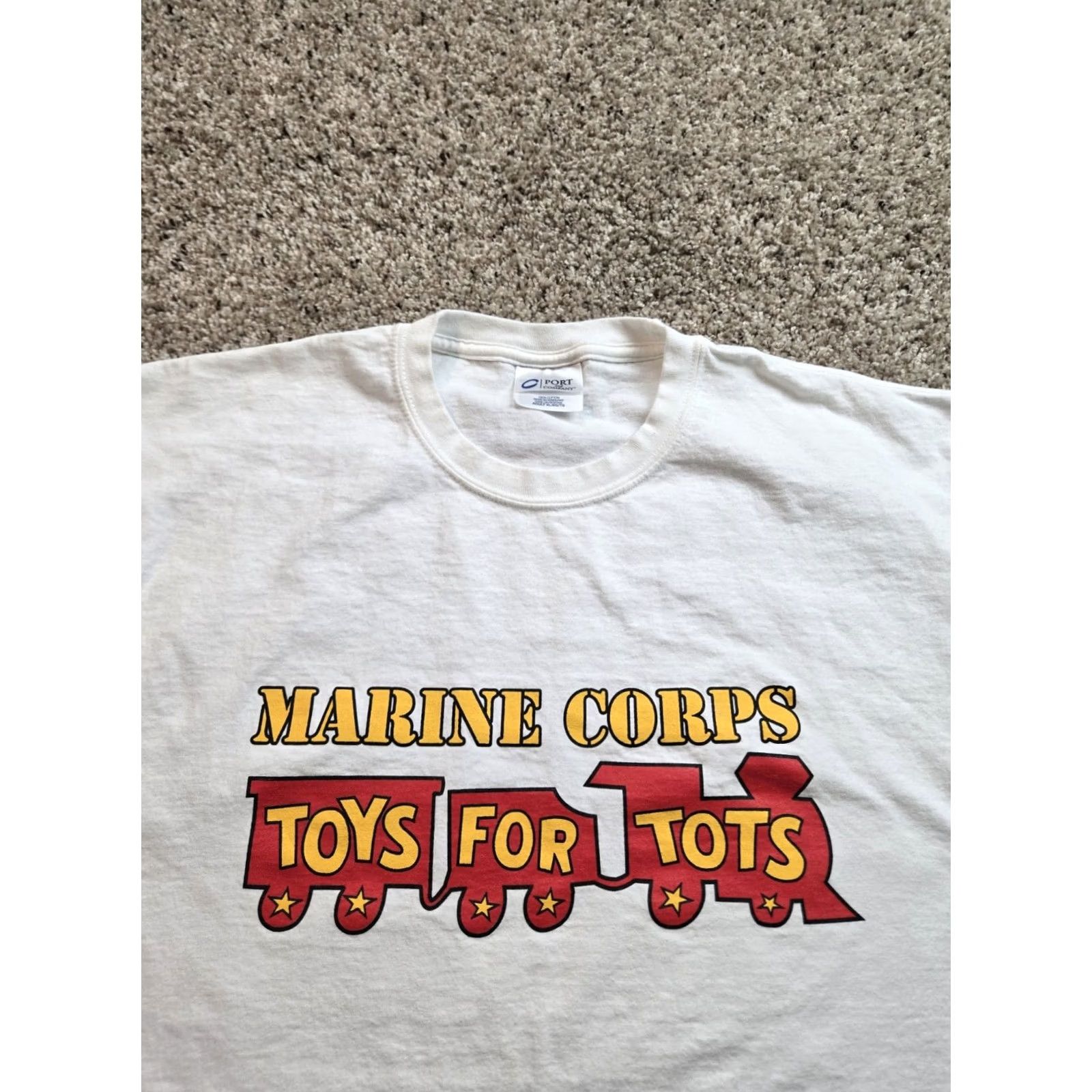 Port & Company VINTAGE Port & Company T-Shirt XL Mens White Short Sleeve Logo 2000s Y2K Modesto Ca USA Ships Fast Size US XL / EU 56 / 4 - 5 Thumbnail