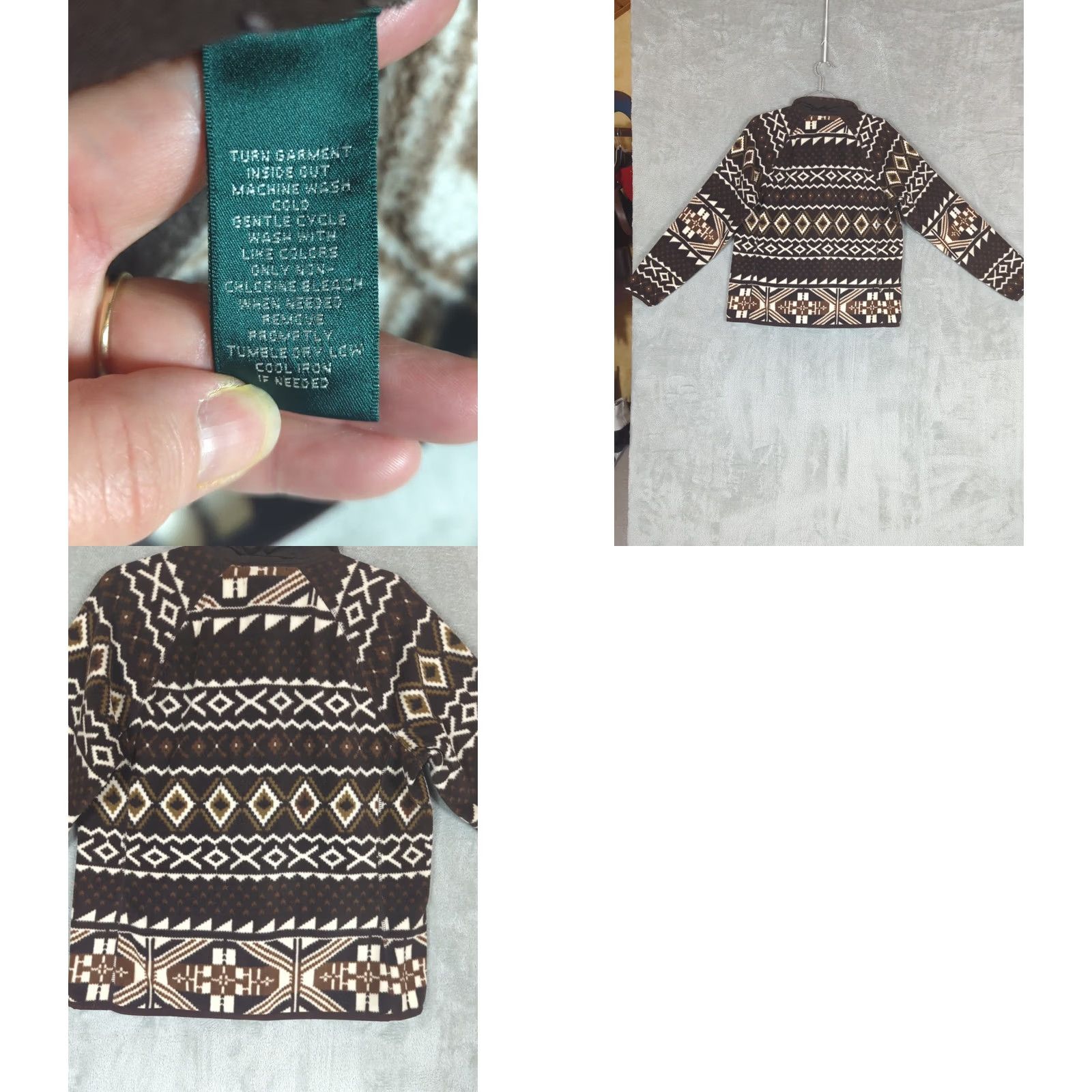 Ralph Lauren Ralph Lauren Active Tribal Aztec Full Zip Fleece Brown Quilted Jacket Women XL Size XL / US 12-14 / IT 48-50 - 9 Thumbnail