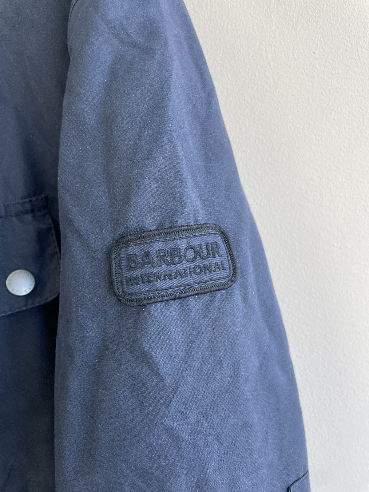 Barbour Barbour International Blue Duke Wax Jacket Size US XL / EU 56 / 4 - 3 Thumbnail