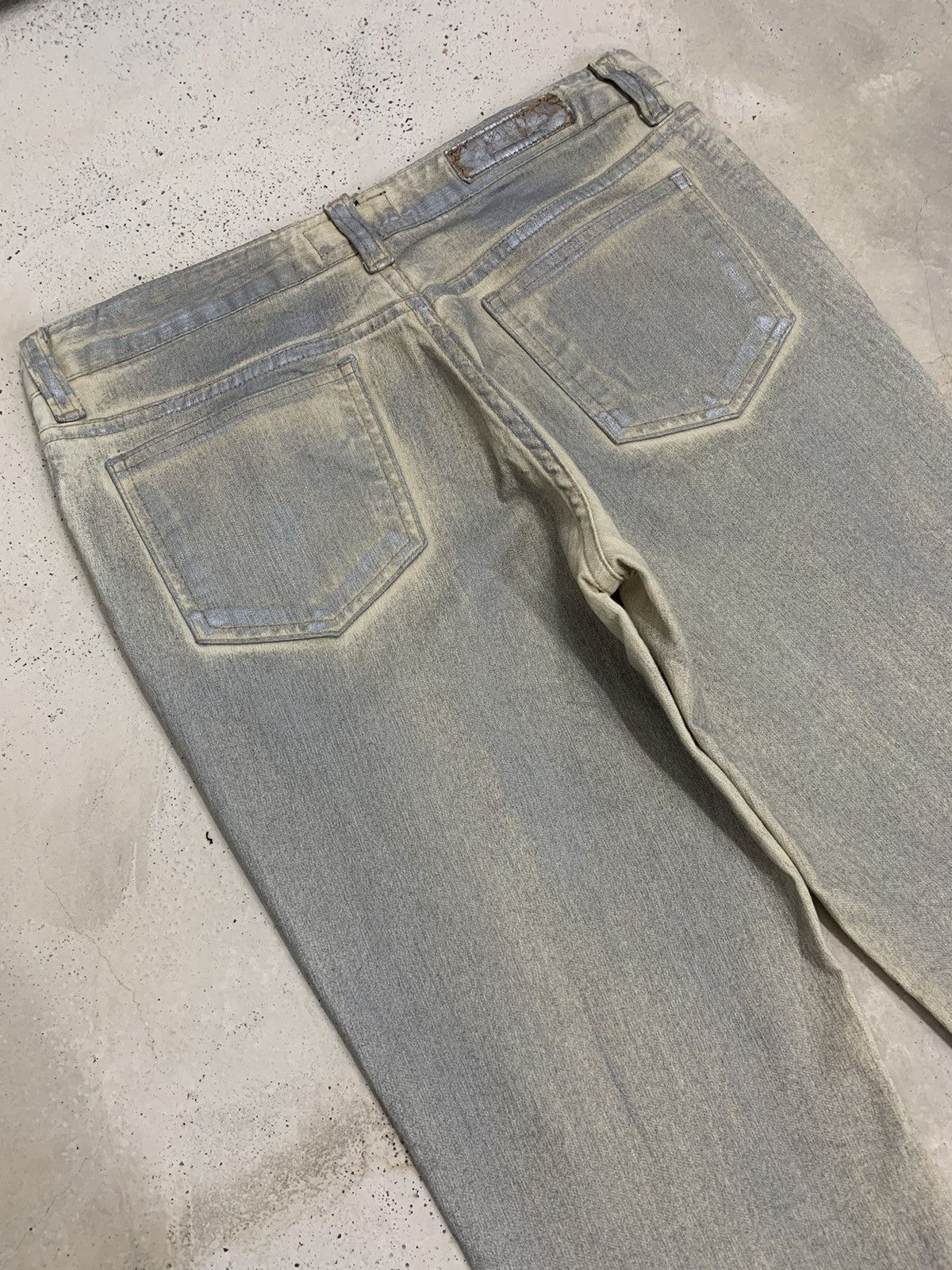 Designer × Taverniti Maxia Grey Coated Junya Style Flare Denim Size US 28 / EU 44 - 10 Thumbnail