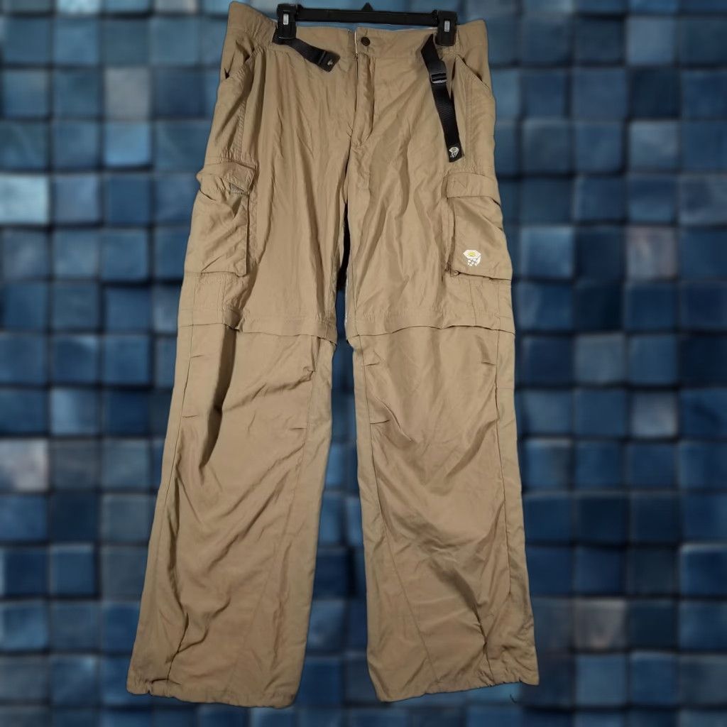 Mountain Hardwear Mountain Hardwear Pants Mens Large Khaki Nylon Hiking Cargo Suspenders OM2192 Size US 35 - 1 Thumbnail