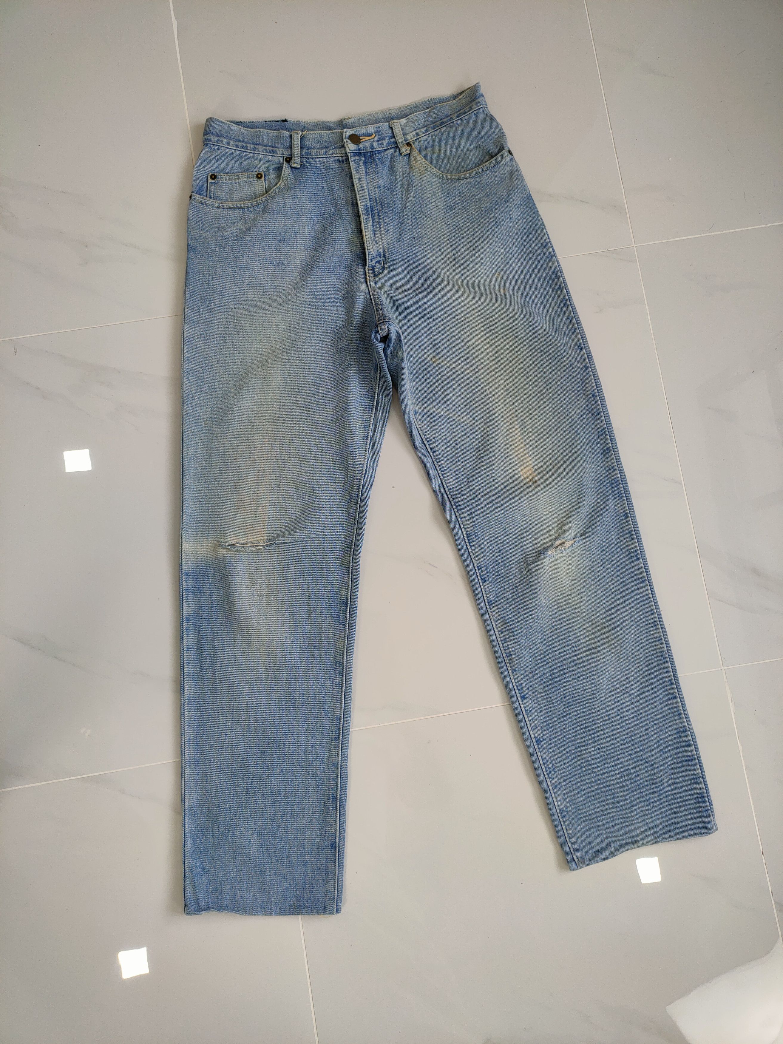 Japanese Brand VINTAGE JAPANESE FADED DISTRESSED JEAN DENIM PANTS Size US 32 / EU 48 - 1 Thumbnail