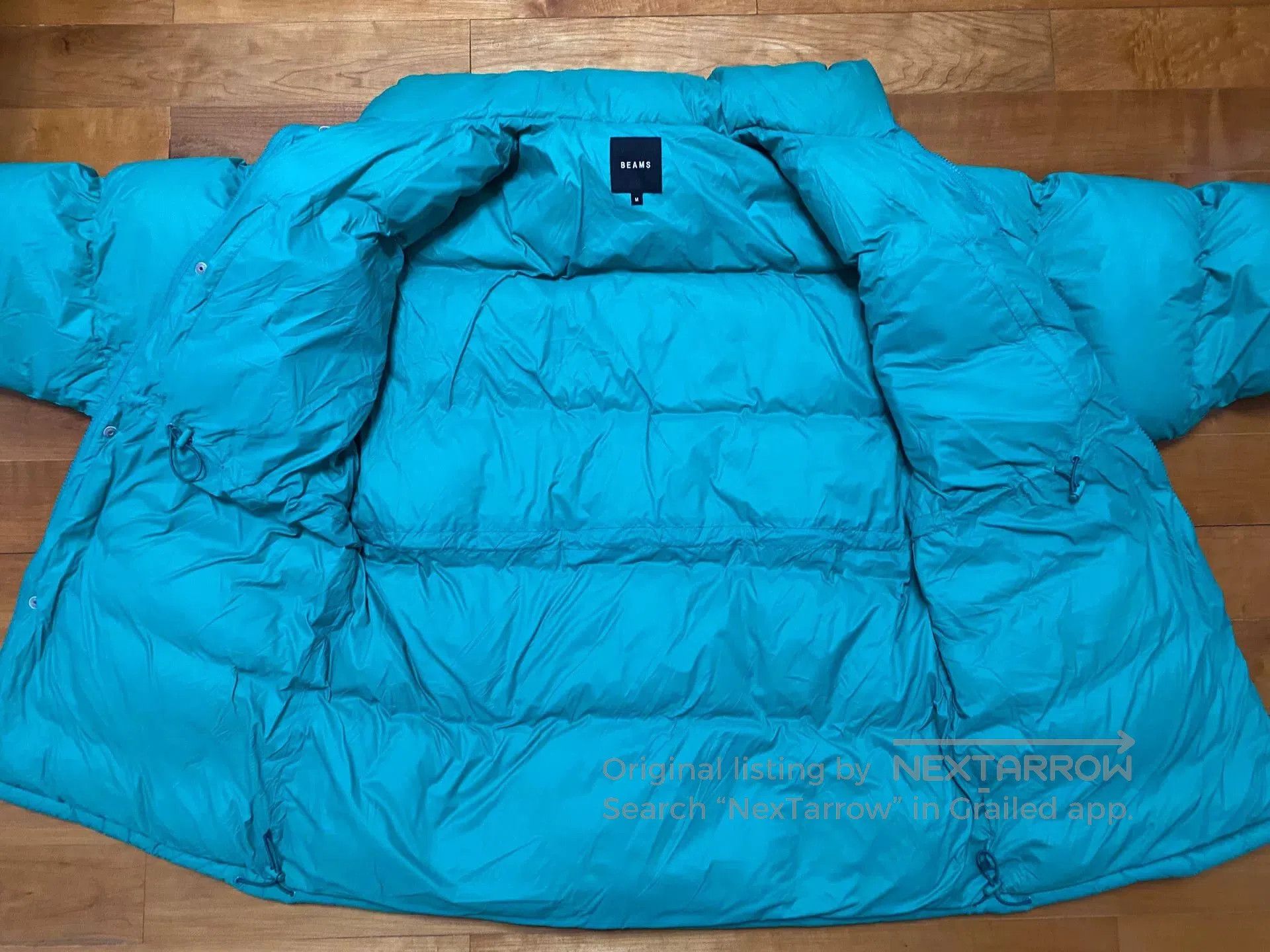 Beams Japan stylish teal puffer jacket for winter wear. Size US M / EU 48-50 / 2 - 5 Thumbnail
