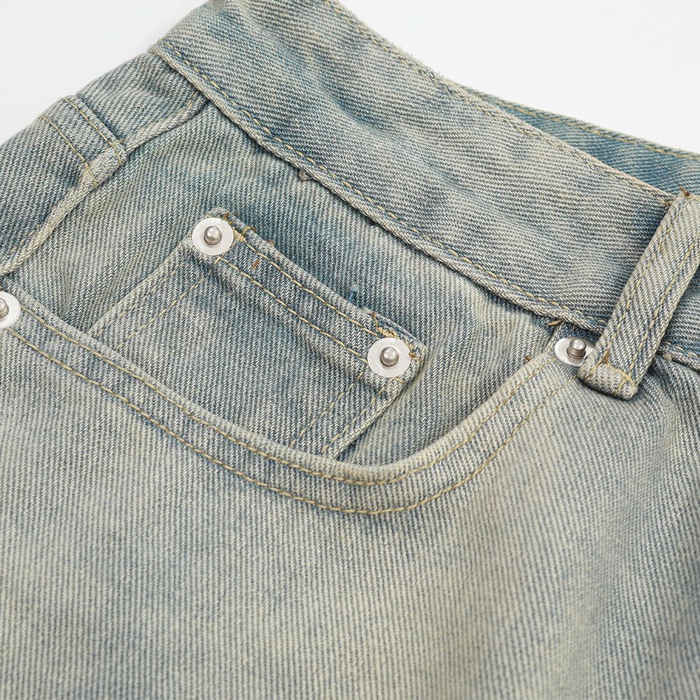 Vintage Men's retro distressed raw edge punk washed jeans Size US 32 / EU 48 - 4 Thumbnail