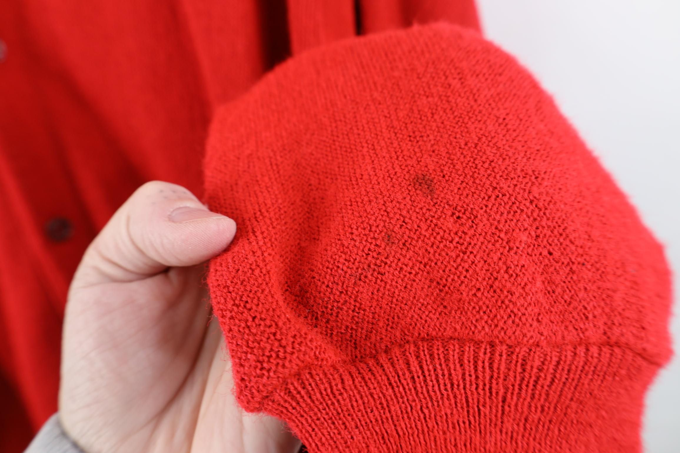 Vintage Vintage 70s Streetwear Kurt Cobain Cardigan Sweater Red USA Size US XL / EU 56 / 4 - 7 Thumbnail