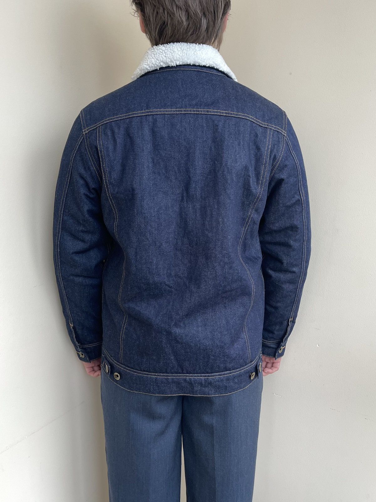 Japanese Brand Bluco Work Garment Boa Riders Sherpa Denim Jacket Lee Storm Size US L / EU 52-54 / 3 - 4 Thumbnail