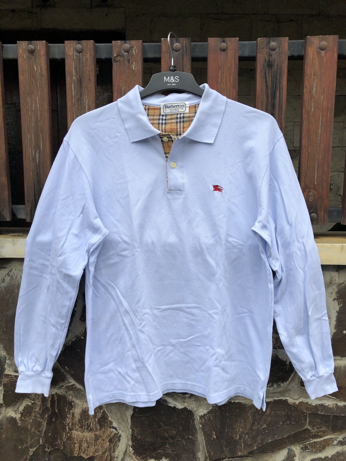 Burberry BURBERRY LONDON LONG SLEVEE POLO Size US L / EU 52-54 / 3 - 1 Thumbnail