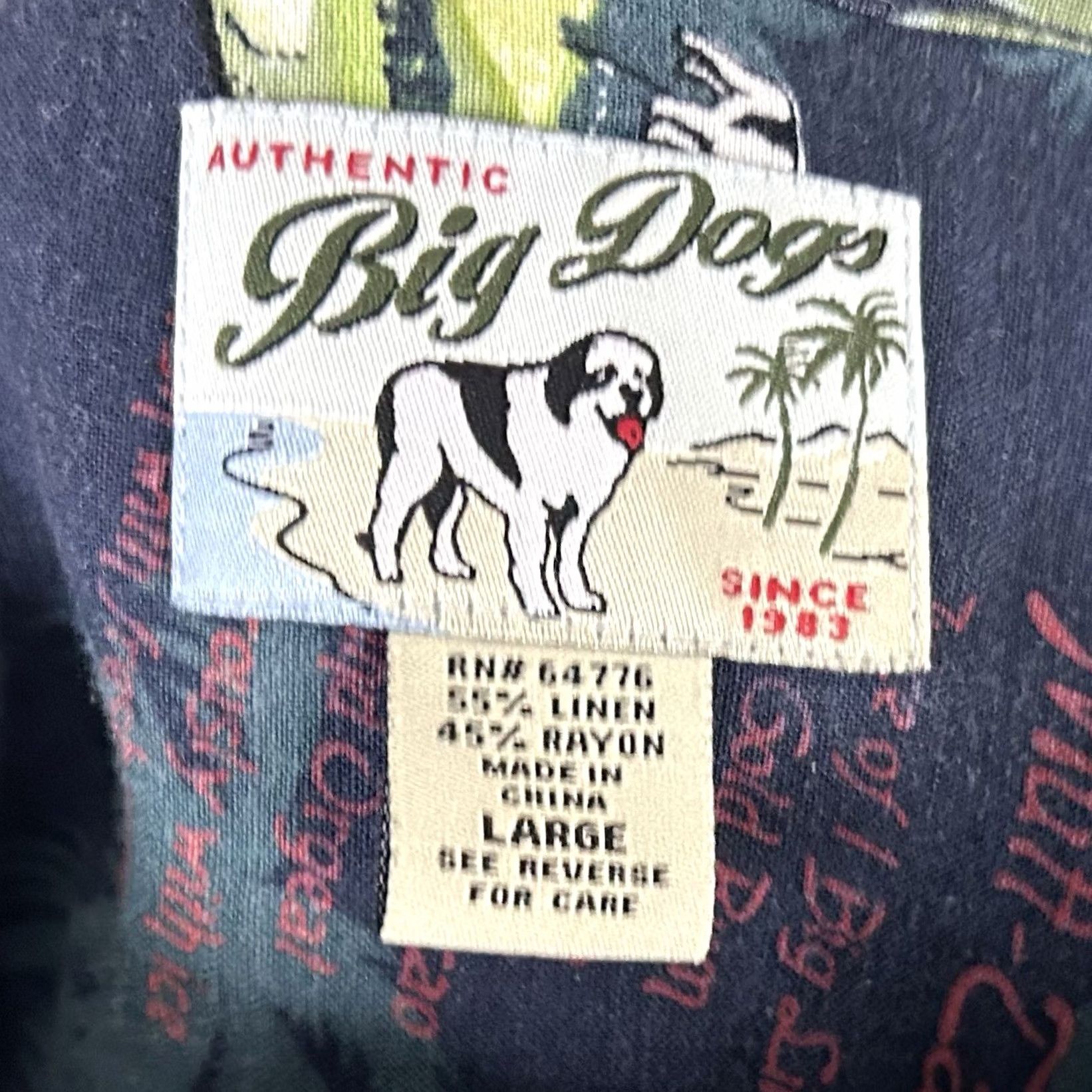 Big Dogs Big Dogs Shirt Mens L Blue Floral Hawaiian Aloha Linen Blend Short Sleeve Button-Up Casual Beach Cocktails Floral Pattern Size US L / EU 52-54 / 3 - 3 Thumbnail