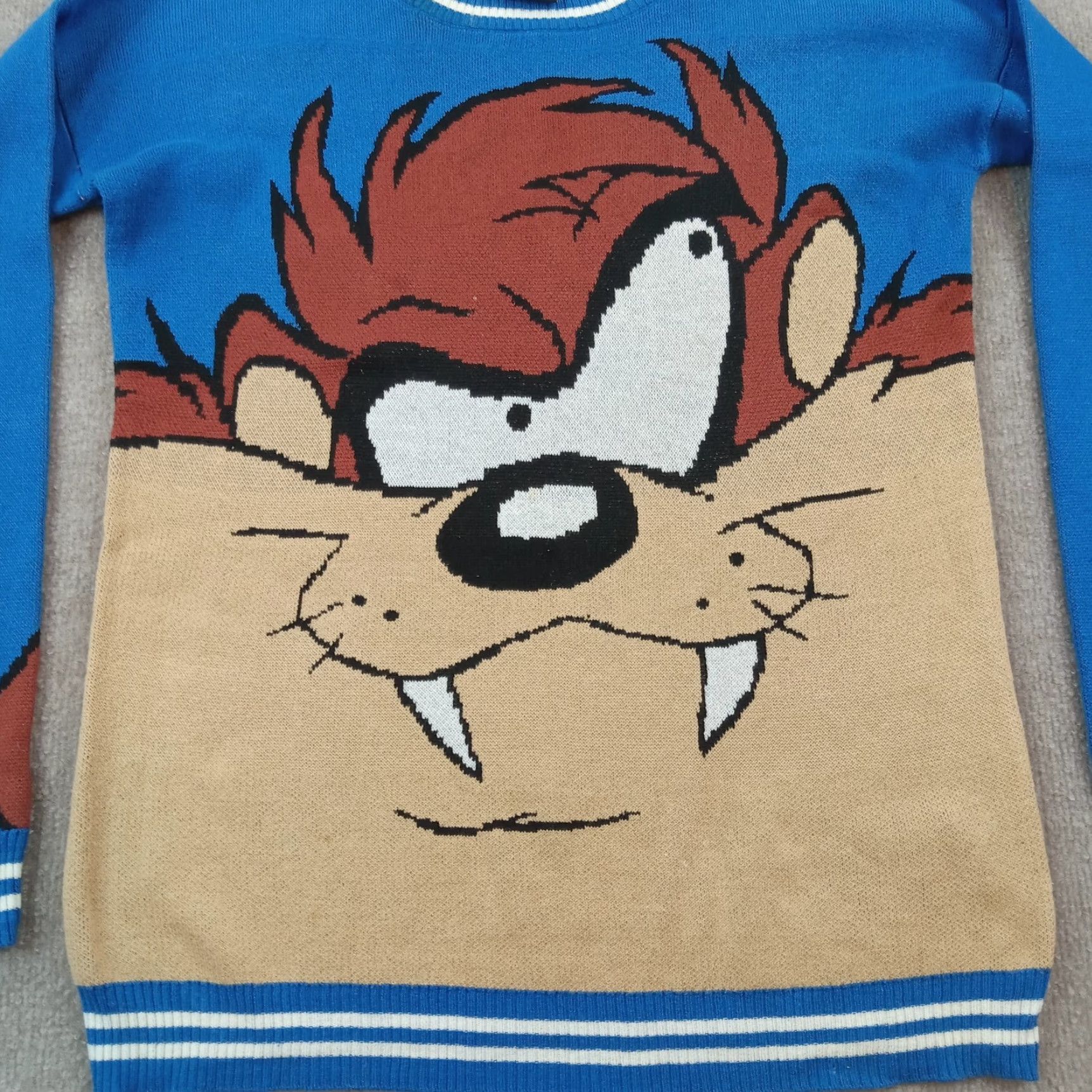 Forever 21 Forever 21 Tasmanian Devil Warner Bros Blue Crew Neck Sweater Mens Small Lightweight Pullover Size US S / EU 44-46 / 1 - 6 Thumbnail