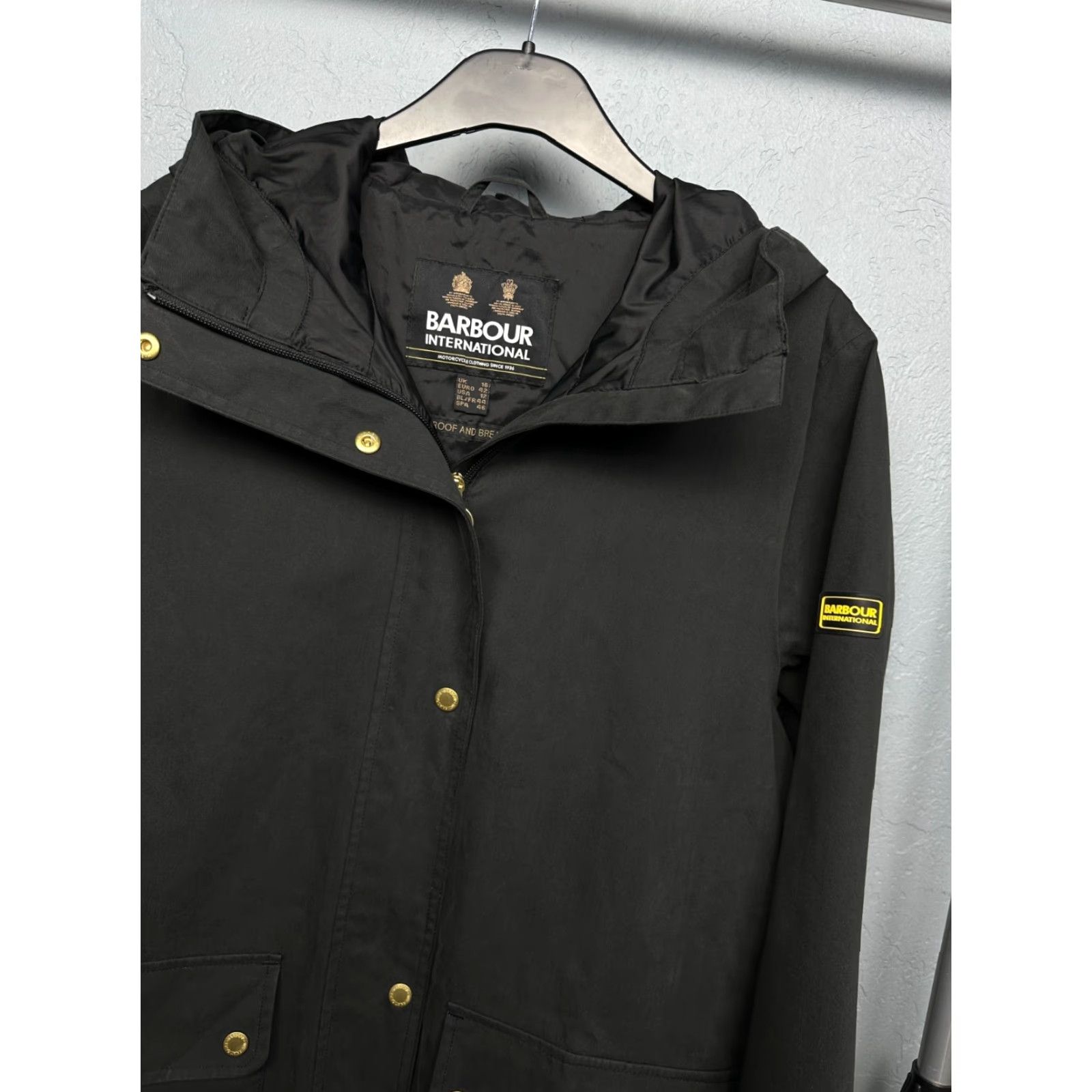 Barbour Barbour International Clypse Womens Waterproof Jacket UK 16 Jacket Womens Black Barbour Waterproof 2010s Mens? No, Womens Size XL / US 12-14 / IT 48-50 - 2 Thumbnail