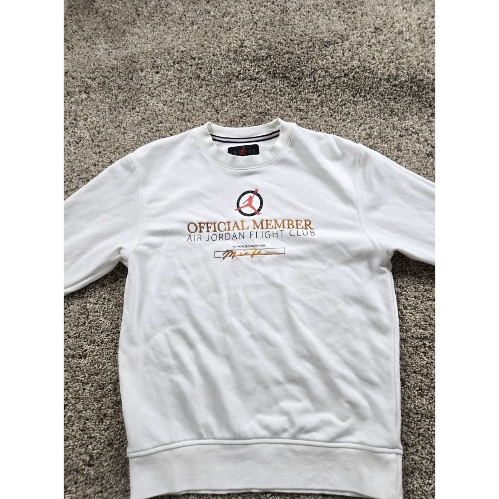 Jordan Brand Jordan Sweatshirt Small Mens White Flight Club Member Crew Neck Long Sleeve Size US S / EU 44-46 / 1 - 3 Thumbnail