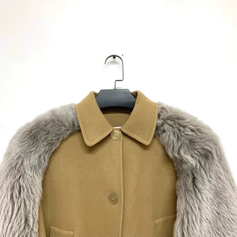 Loewe LOEWE Short apricot wool coat Size XXS / US 00 / IT 34 - 3 Thumbnail