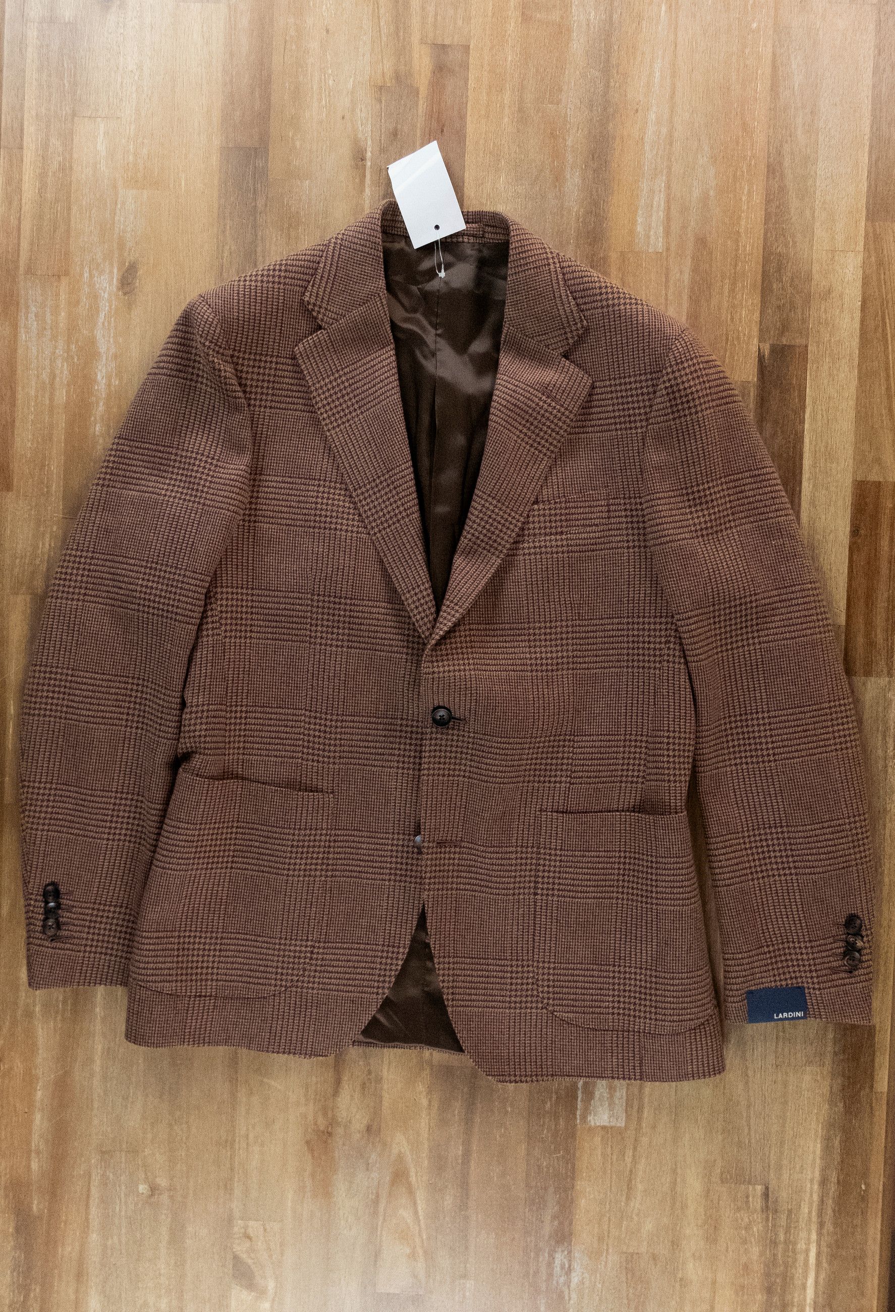 Lardini LARDINI brown glen check wool sportscoat jacket Size 38 US Size 38R - 5 Thumbnail