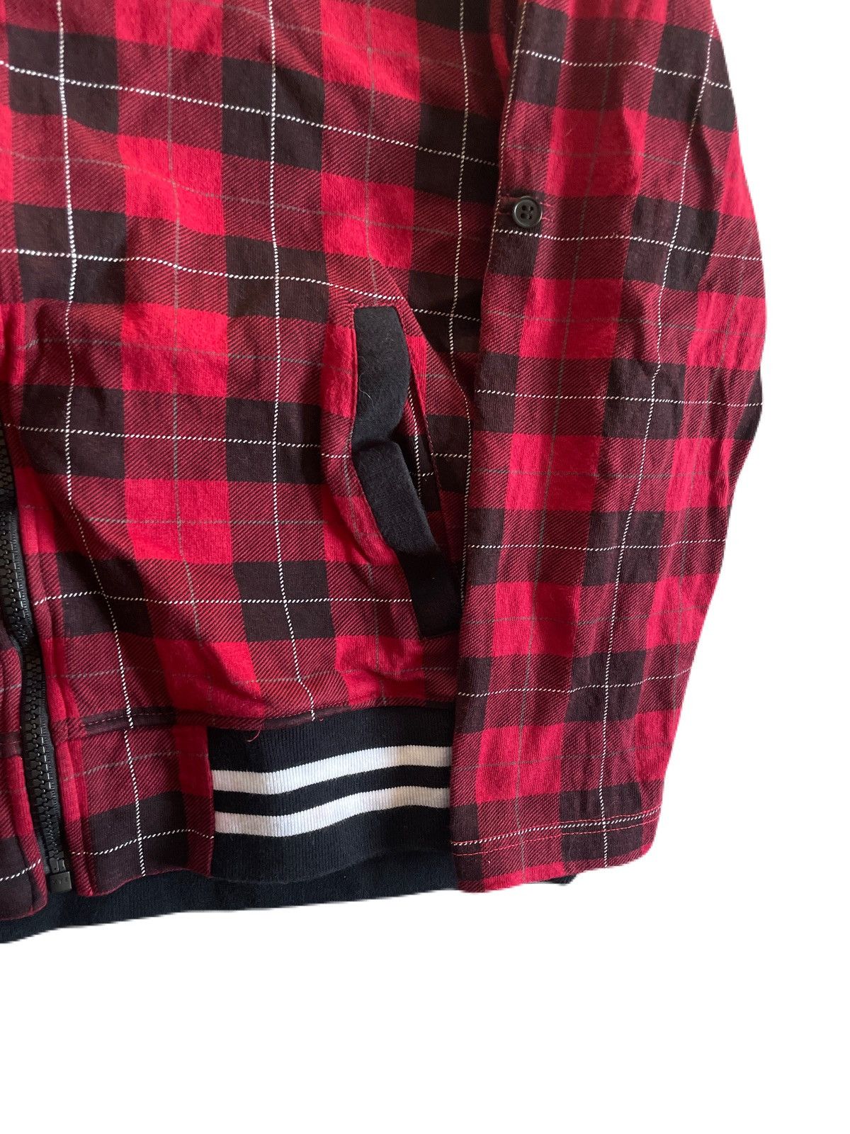 If Six Was Nine 2000s Japanese archive Vkei Plaid Cropped Zip-Up Hoodie Y2K Size US XS / EU 42 / 0 - 6 Thumbnail