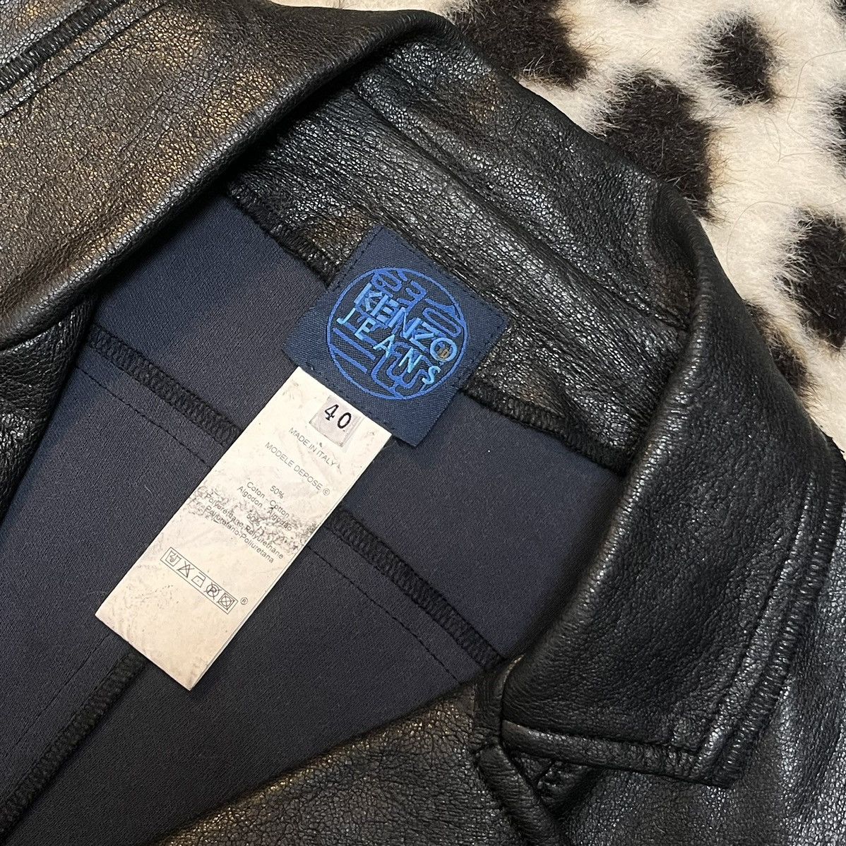 Kenzo VINTAGE KENZO LEATHER BLAZER JACKET Size S / US 4 / IT 40 - 4 Thumbnail