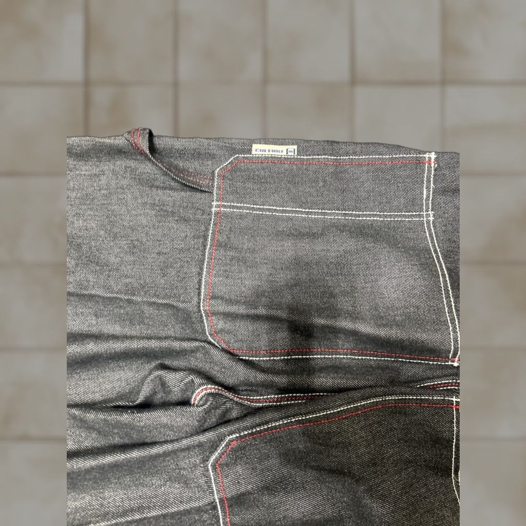 Denime VINTAGE Structure Jeans Men 36x34 Black Hip Hop Denim Wide-Leg Inseam 34 Carpenter Size US 36 / EU 52 - 1 Thumbnail