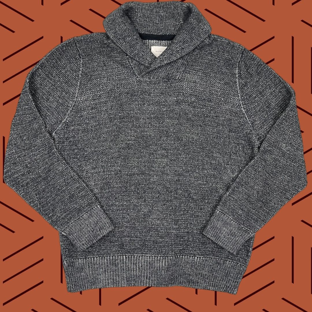 Billy Reid Billy Reid Sweater Mens XL Blue Gray Alpaca Wool Pullover Shawl Collar Preppy Size US XL / EU 56 / 4 - 1 Thumbnail