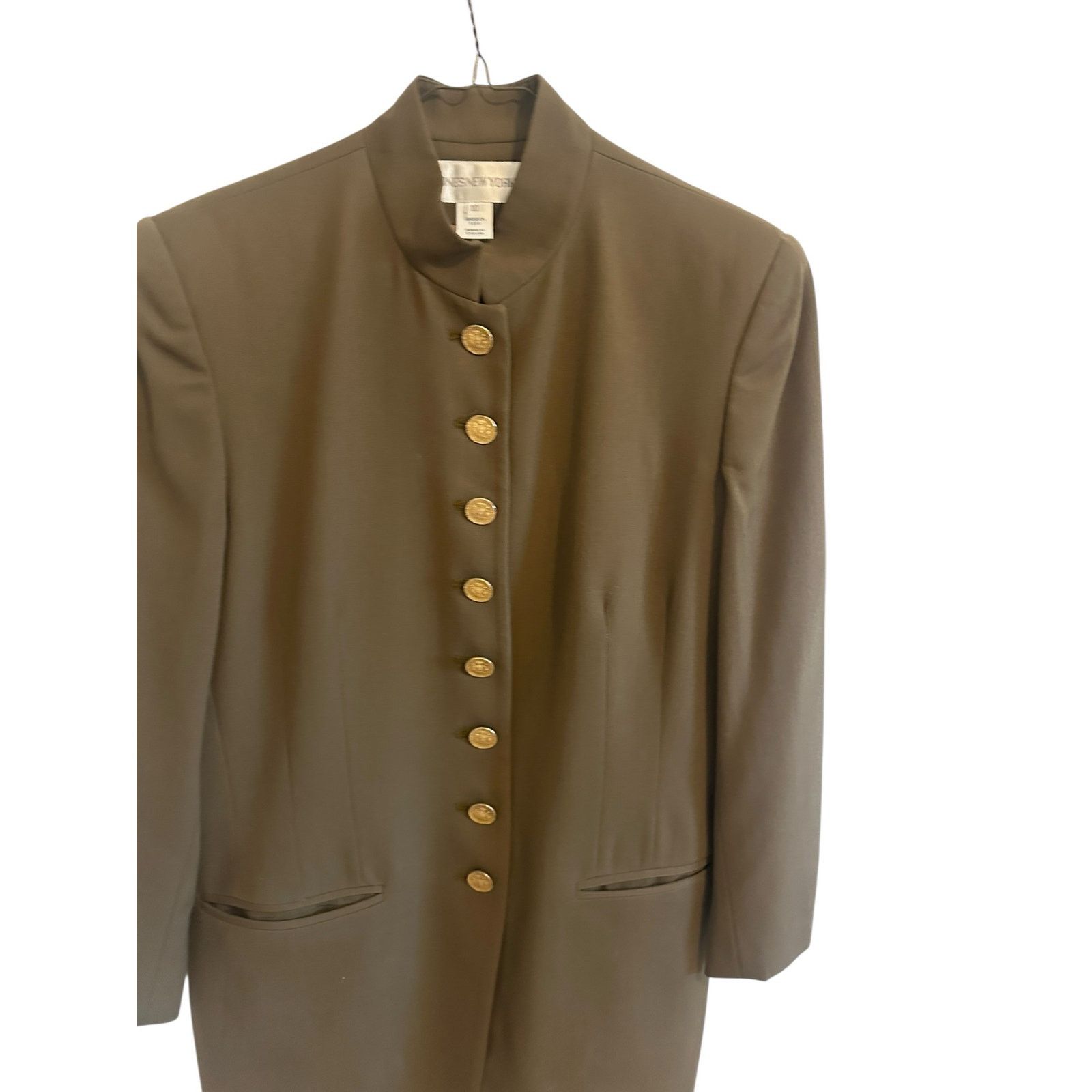 Jones New York Jones New York Brown Gold Button Long Sleeve Collar Blazer Size L / US 10 / IT 46 - 6 Thumbnail