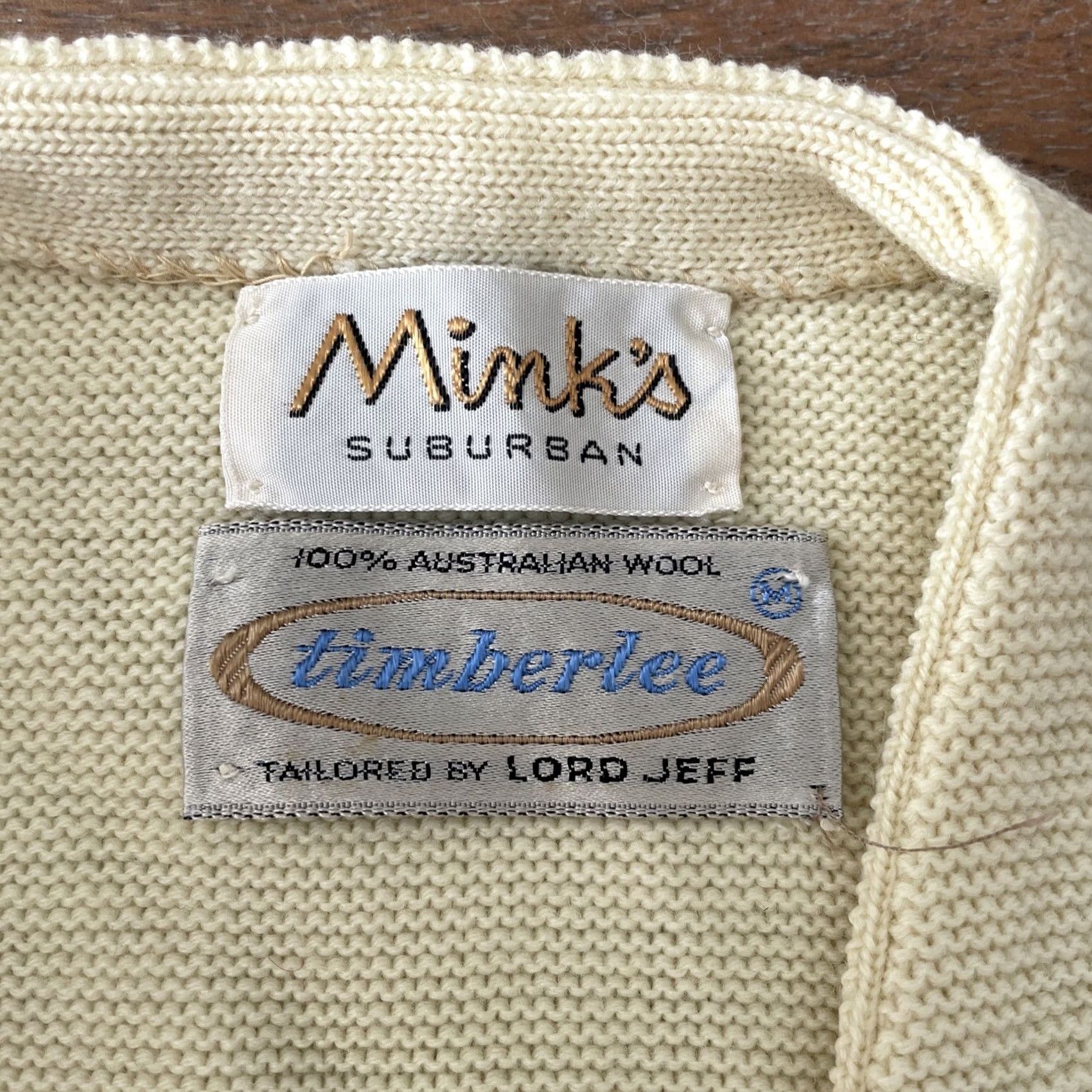 Vintage VINTAGE Minks Suburban Fisherman Cardigan Yellow Australian Wool 1960s Sz M Size M / US 6-8 / IT 42-44 - 3 Thumbnail